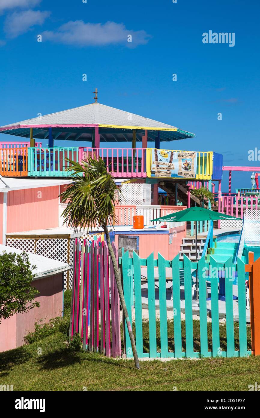 Bahamas, Isole Abaco, Great Guana Cay, Nippers Bar Foto Stock