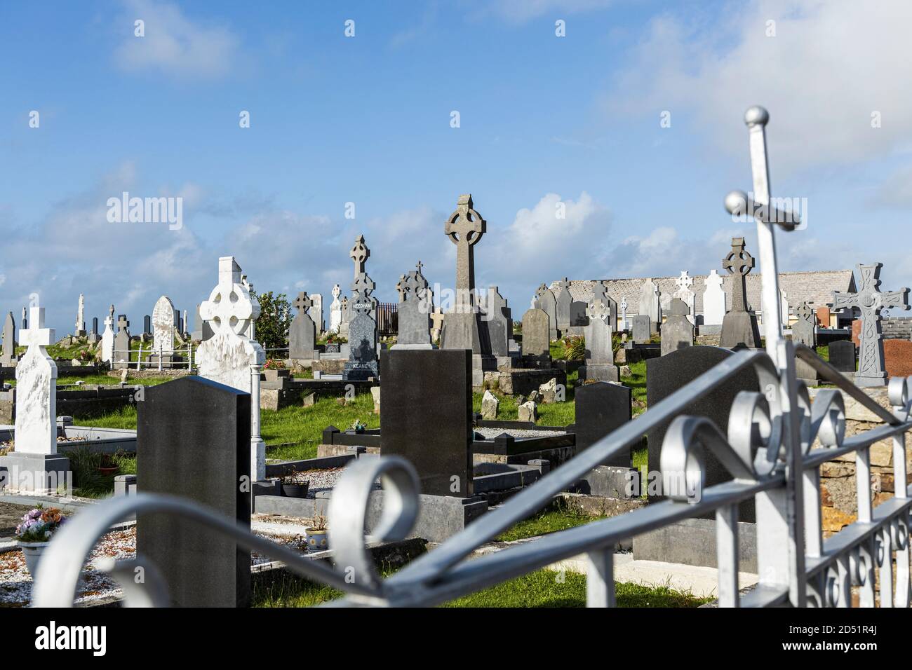 Antico cimitero di Killeen vicino a Louisburgh, Contea di Mayo, Irlanda Foto Stock