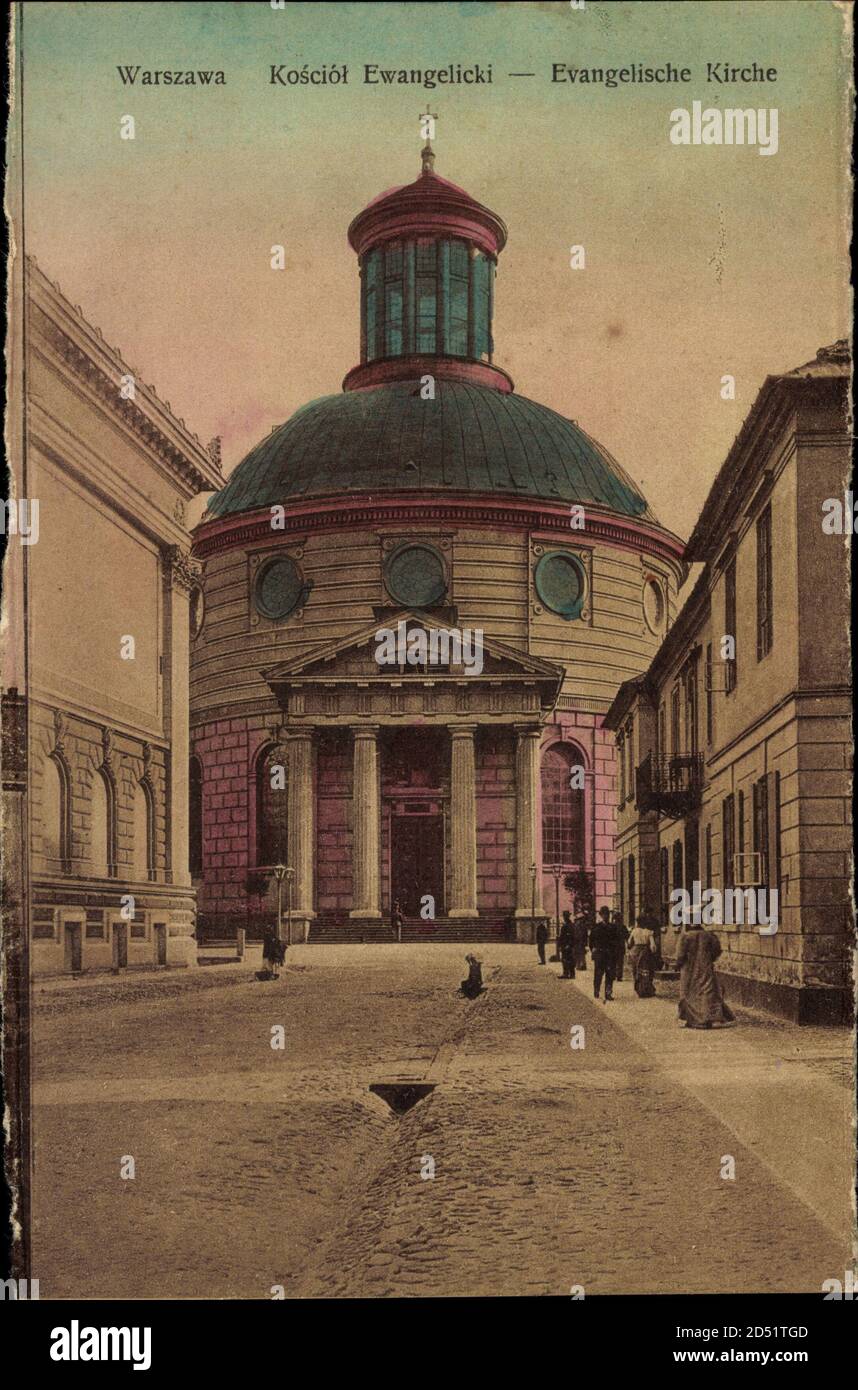 Warckau Polen, Evangelische Kirche, Kosciol Ewangelicki | usage worldwide Foto Stock