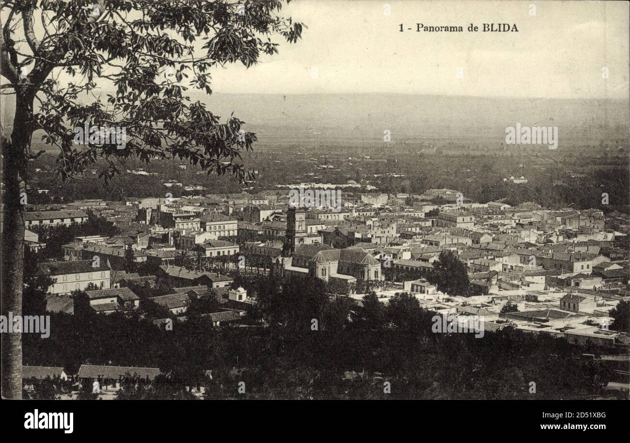 Blida in Algerino, Blick auf dicht bebaute Innenstadt, Ville des Roses | usage worldwide Foto Stock