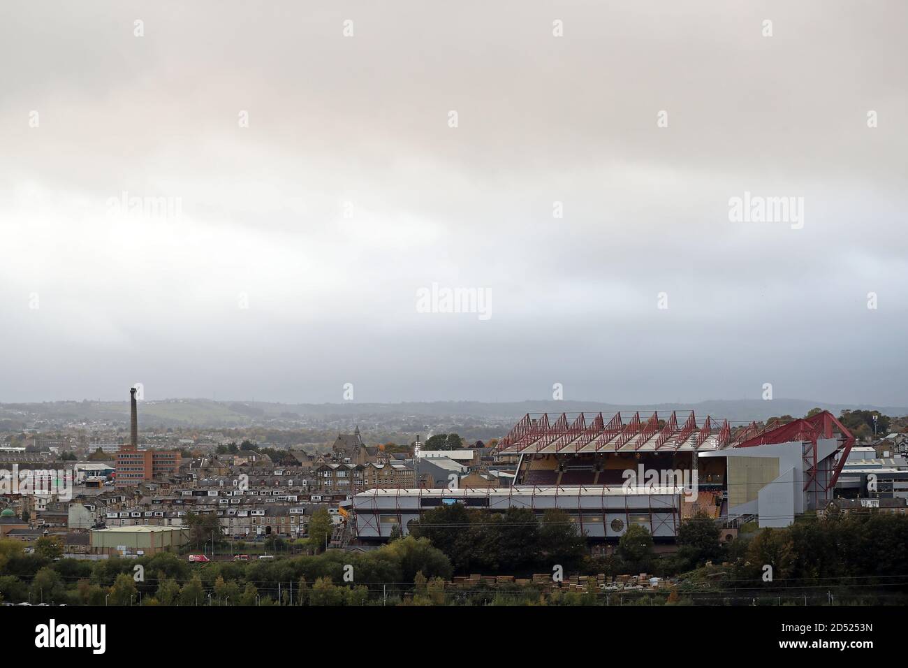 Una vista generale dell'Utilita Energy Stadium prima della partita Sky Bet League Two tra Bradford City e Harrogate Town. Foto Stock