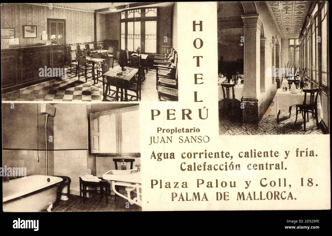 Mallorca Baleari Insel, Hotel Peru, Plaza Palou | utilizzo nel mondo Foto Stock