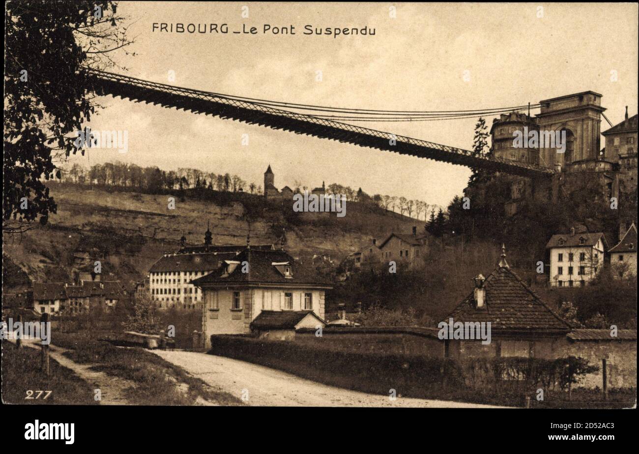 Friburgo, le Pont Suscendu, anciens bâtiments | utilizzo in tutto il mondo Foto Stock