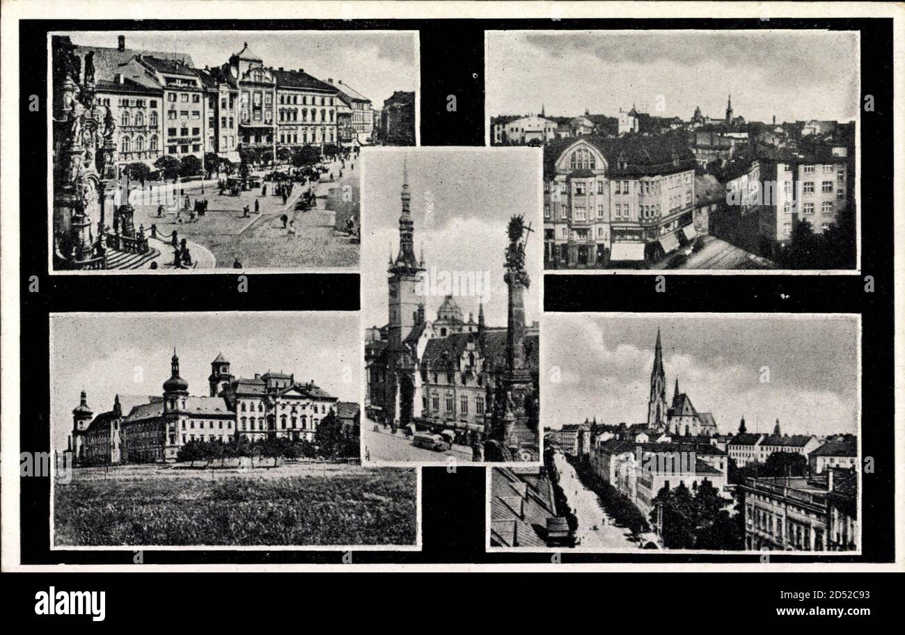 Olmütz in der Region Olomoucky kraj Tschechien, Markt, Denkmal, Kirchturm | usage worldwide Foto Stock