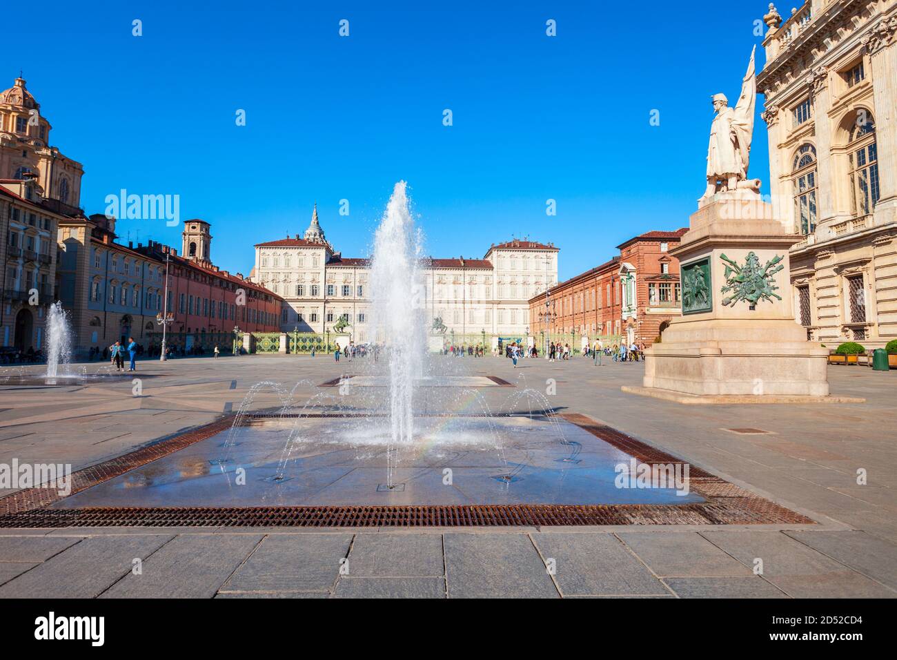 Piazza Madama o Piazza del Castello nella città di Torino e Regione Piemonte Foto Stock