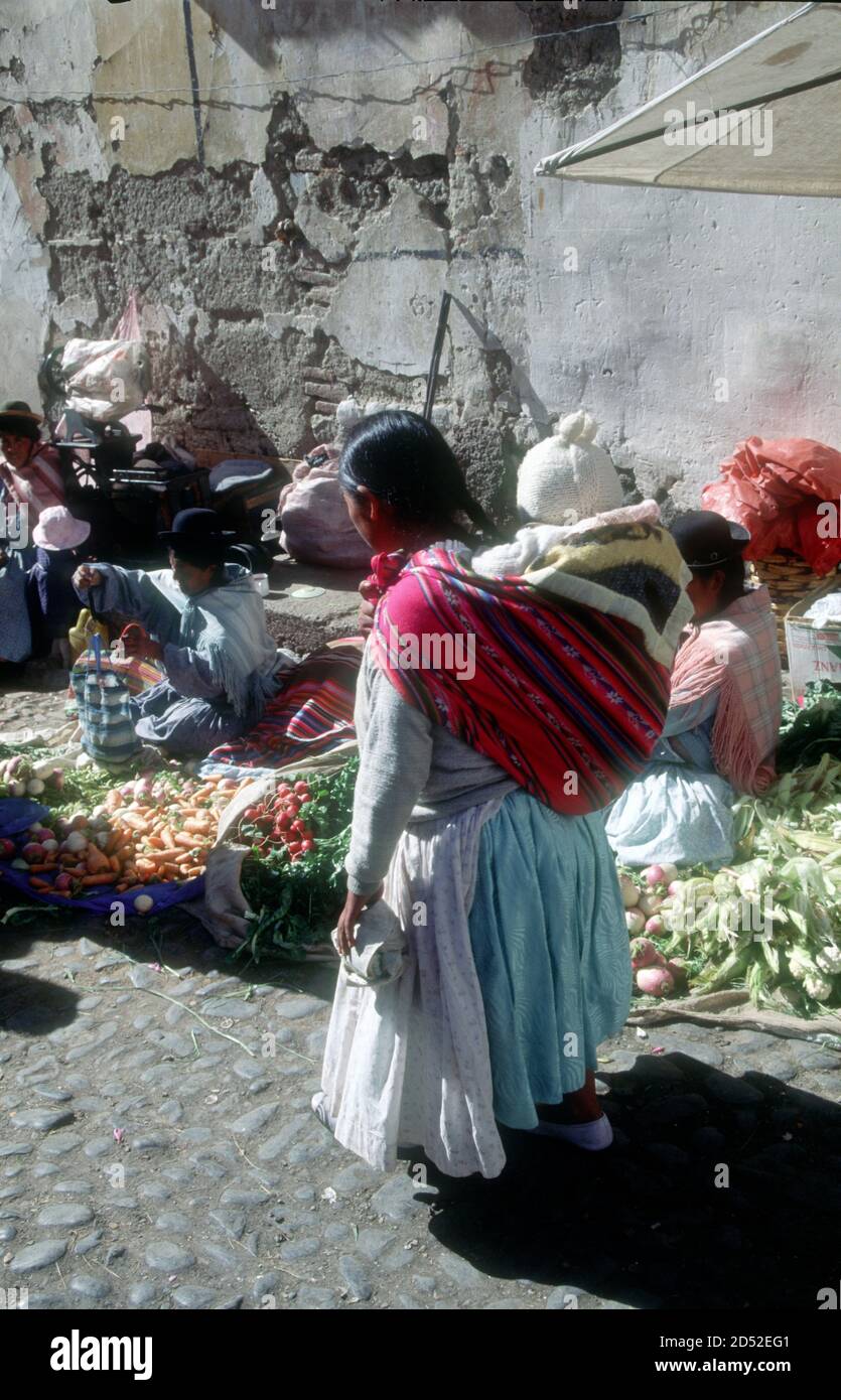 La Paz, Bolivia nel 1995. Foto Stock