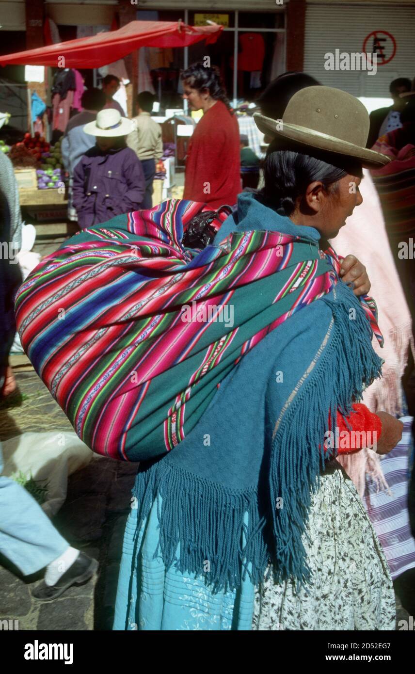 La Paz, Bolivia nel 1995. Foto Stock