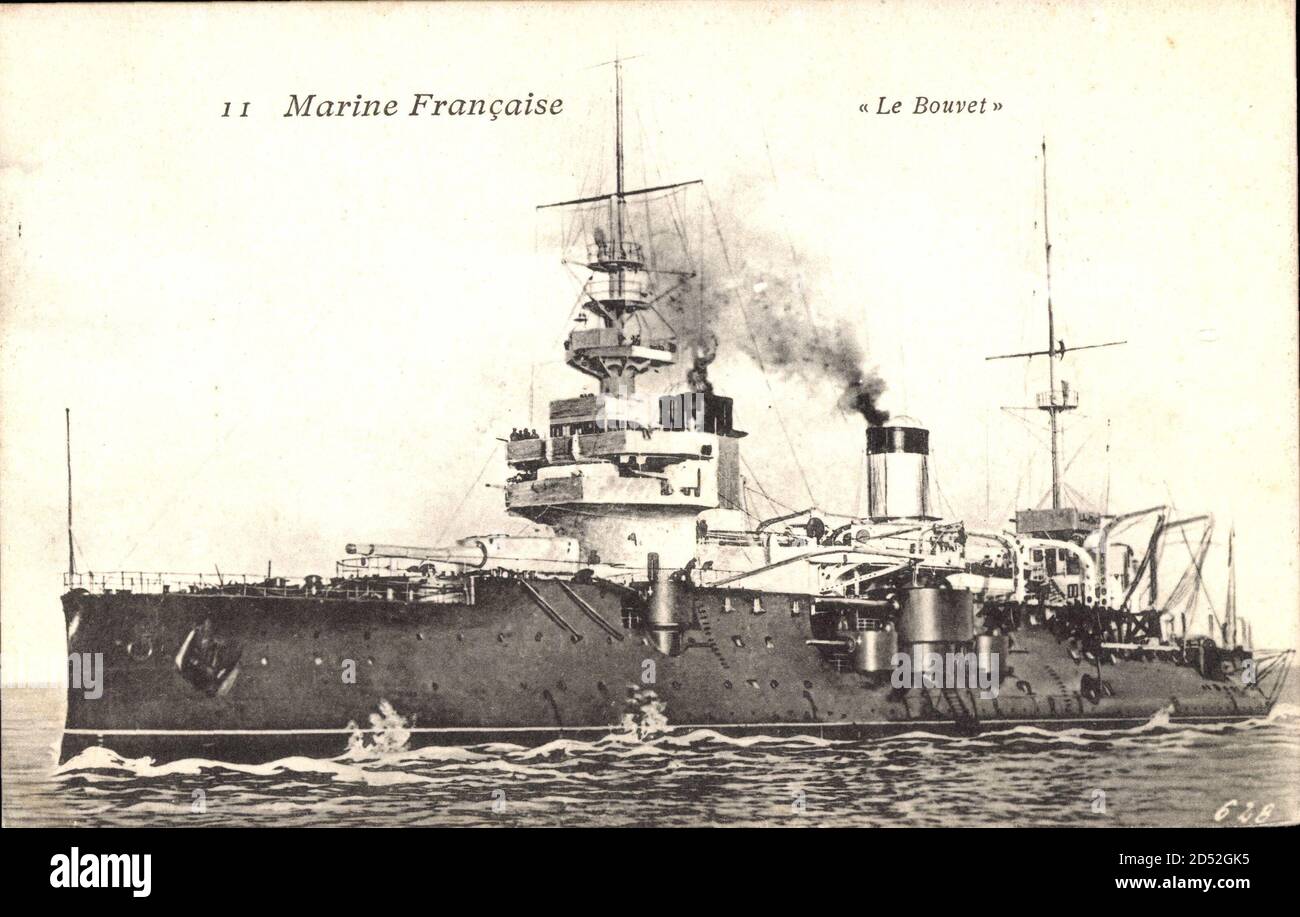 Französisches Kriegsschiff, le Bouvet, Backbord | utilizzo in tutto il mondo Foto Stock