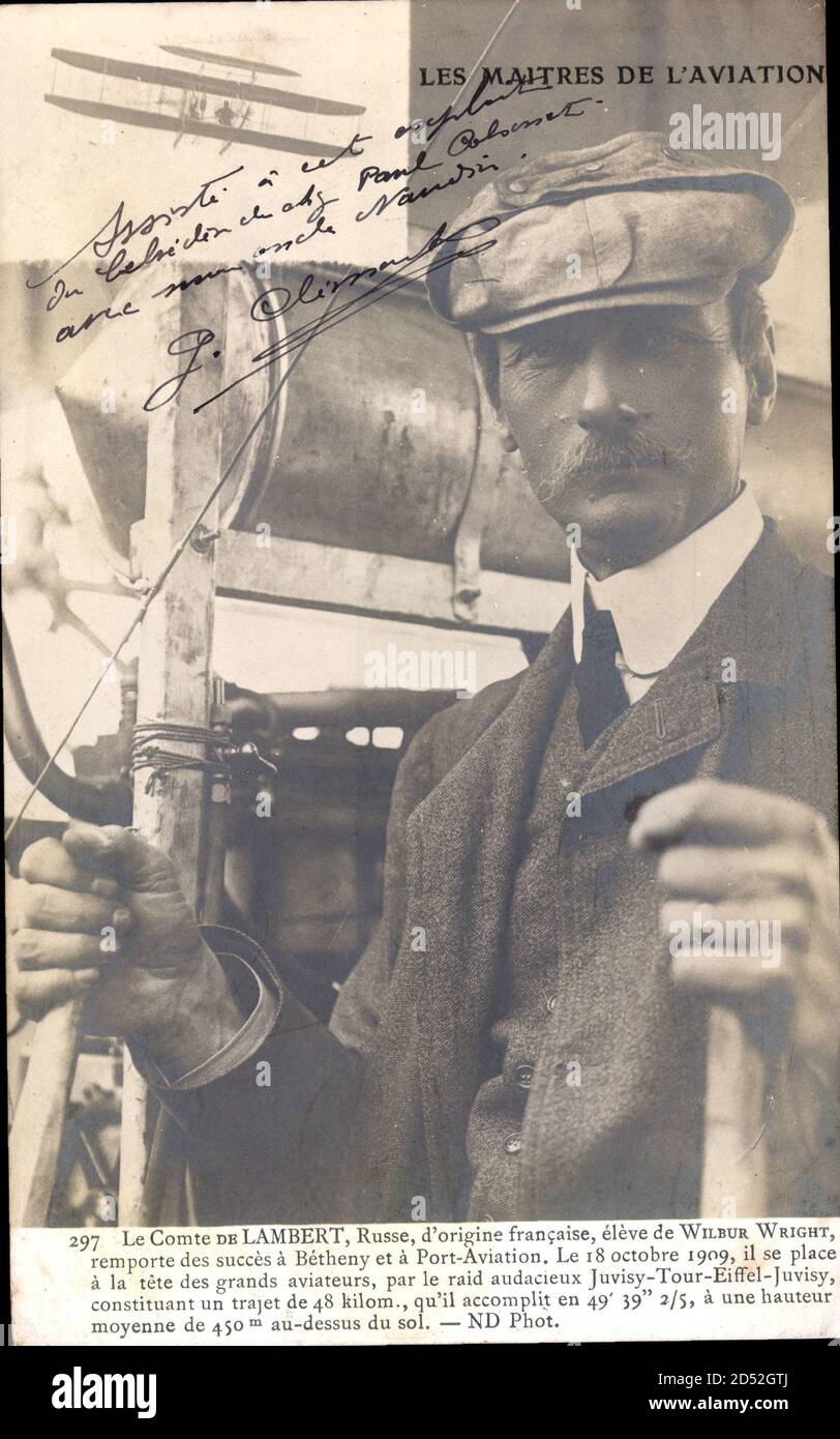 Maitres de l'Aviation, Comte de Lambert, russe, Origine Francaise, Aviateur | utilizzo in tutto il mondo Foto Stock