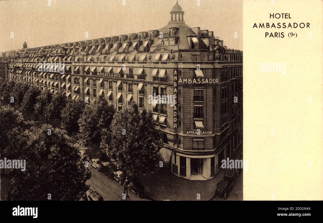 Paris, Hotel Ambassador, 16, Boulevard Haussmann | utilizzo in tutto il mondo Foto Stock