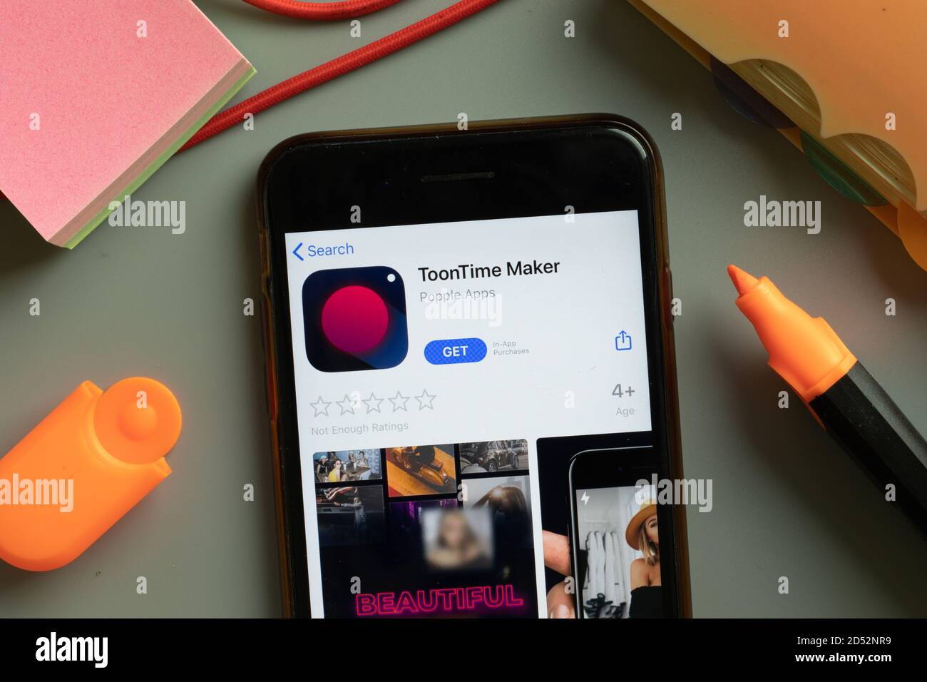 New York, USA - 29 settembre 2020: Logo dell'app mobile ToonTime Maker sullo schermo del telefono in primo piano, editoriale illustrativo Foto Stock