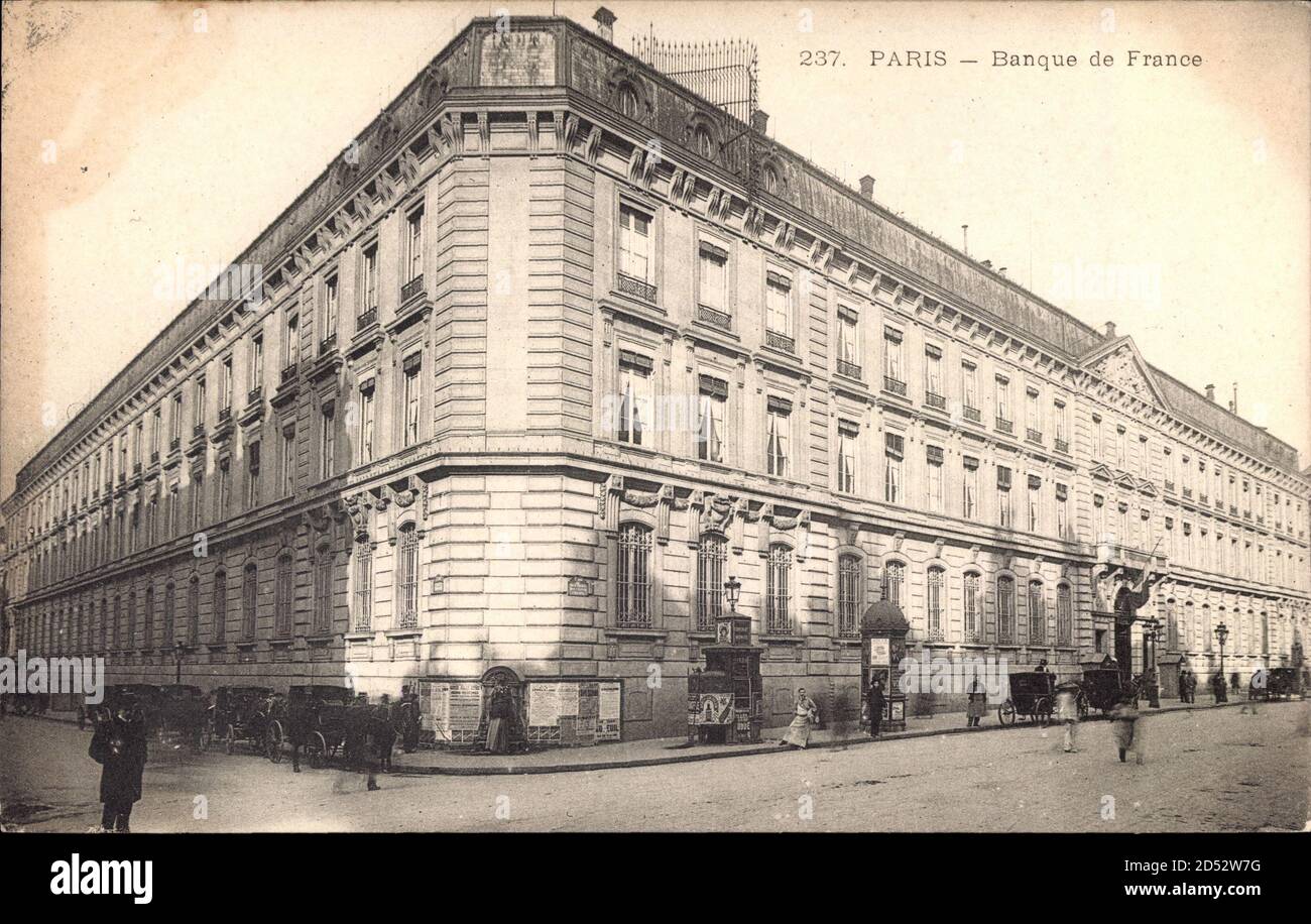 Parigi, Banque de France, Blick von der Straße auf die Bank | utilizzo in tutto il mondo Foto Stock