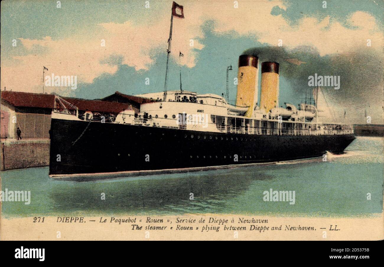 Paquebot Rouen, Southern Railway, Service de Dieppe à Newhaven, Fährschiff | utilizzo in tutto il mondo Foto Stock