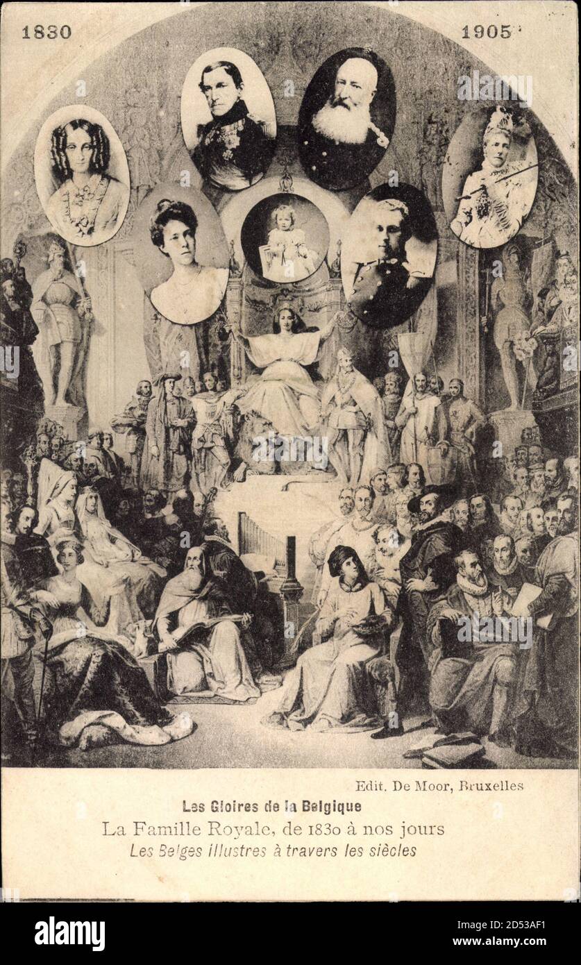 Les Gloires de la Belgique, Famille Royale de 1830 a nos jours, König Albert | utilizzo in tutto il mondo Foto Stock
