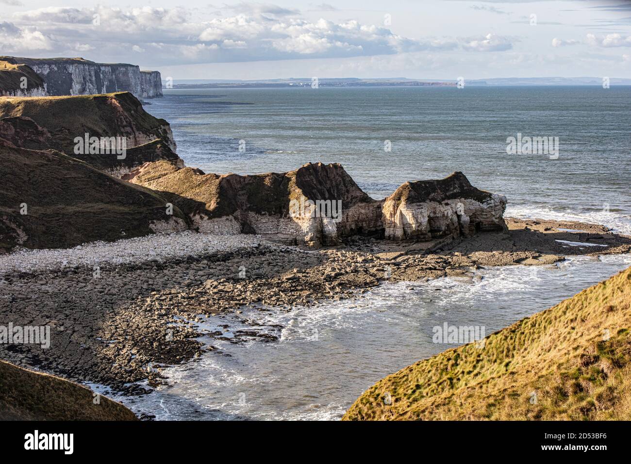 Flamborough Head sulla costa a nord di Humberside Foto Stock