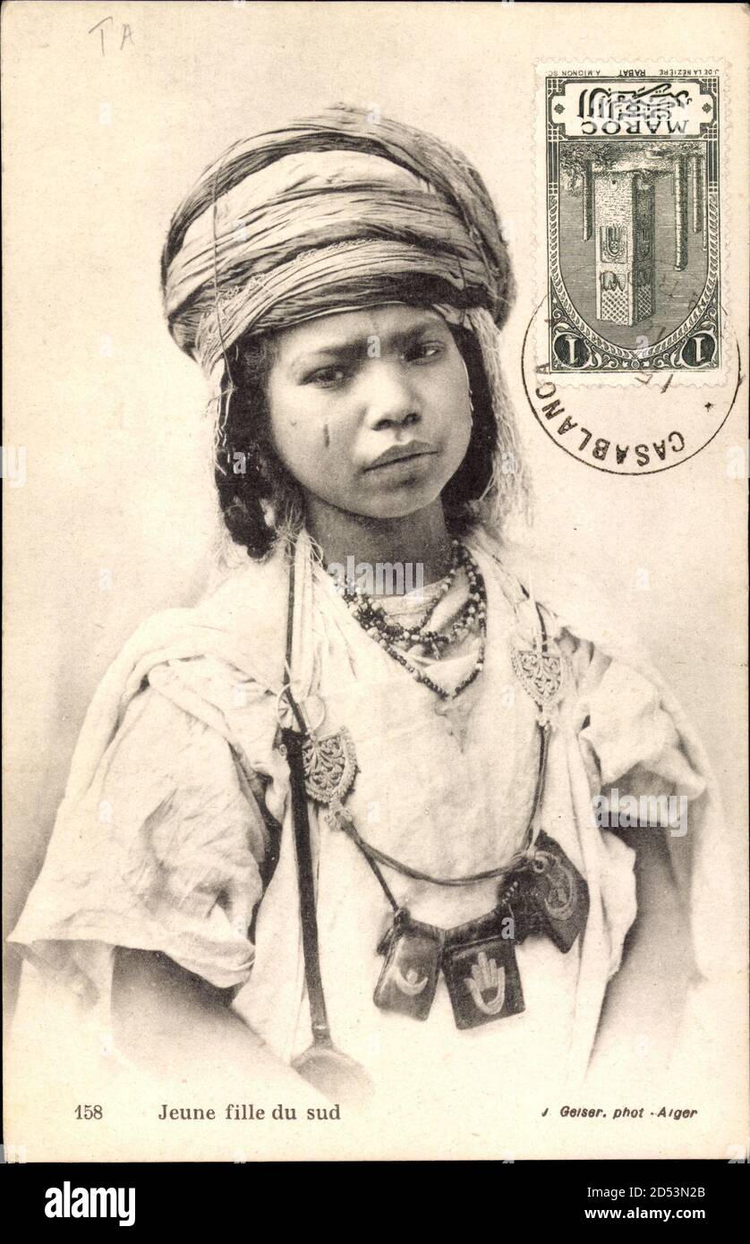 Jeune fille du sud, Portrait von einem jungen Mädchen, Maghreb | usage worldwide Foto Stock