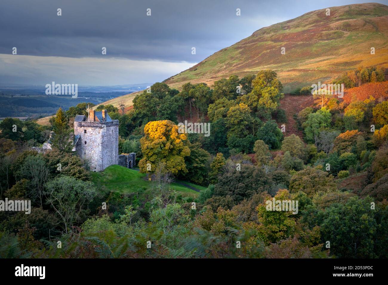 Castle Campbell, Dollar Glen, Scozia, Regno Unito Foto Stock