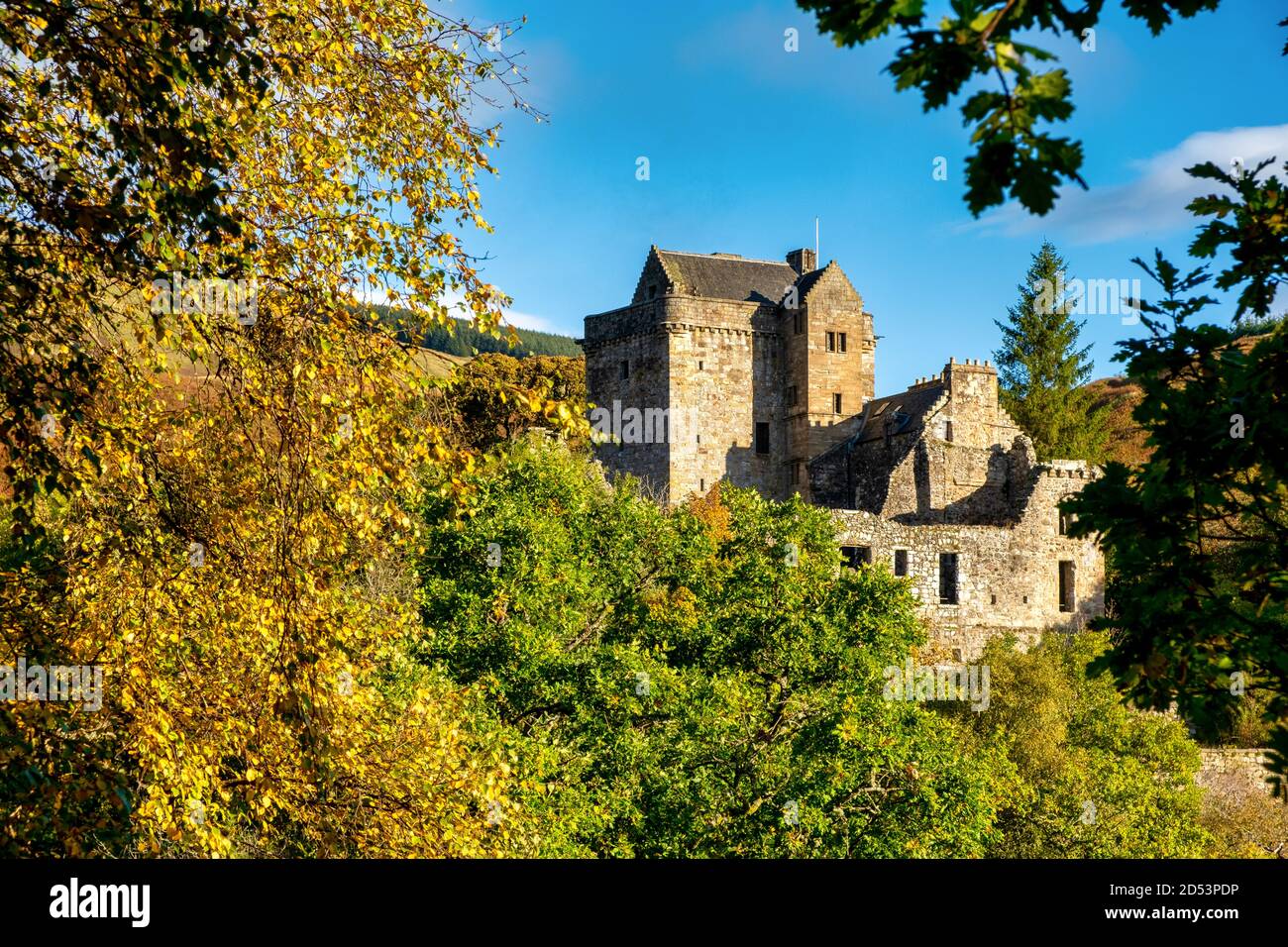Castle Campbell, Dollar Glen, Scozia, Regno Unito Foto Stock