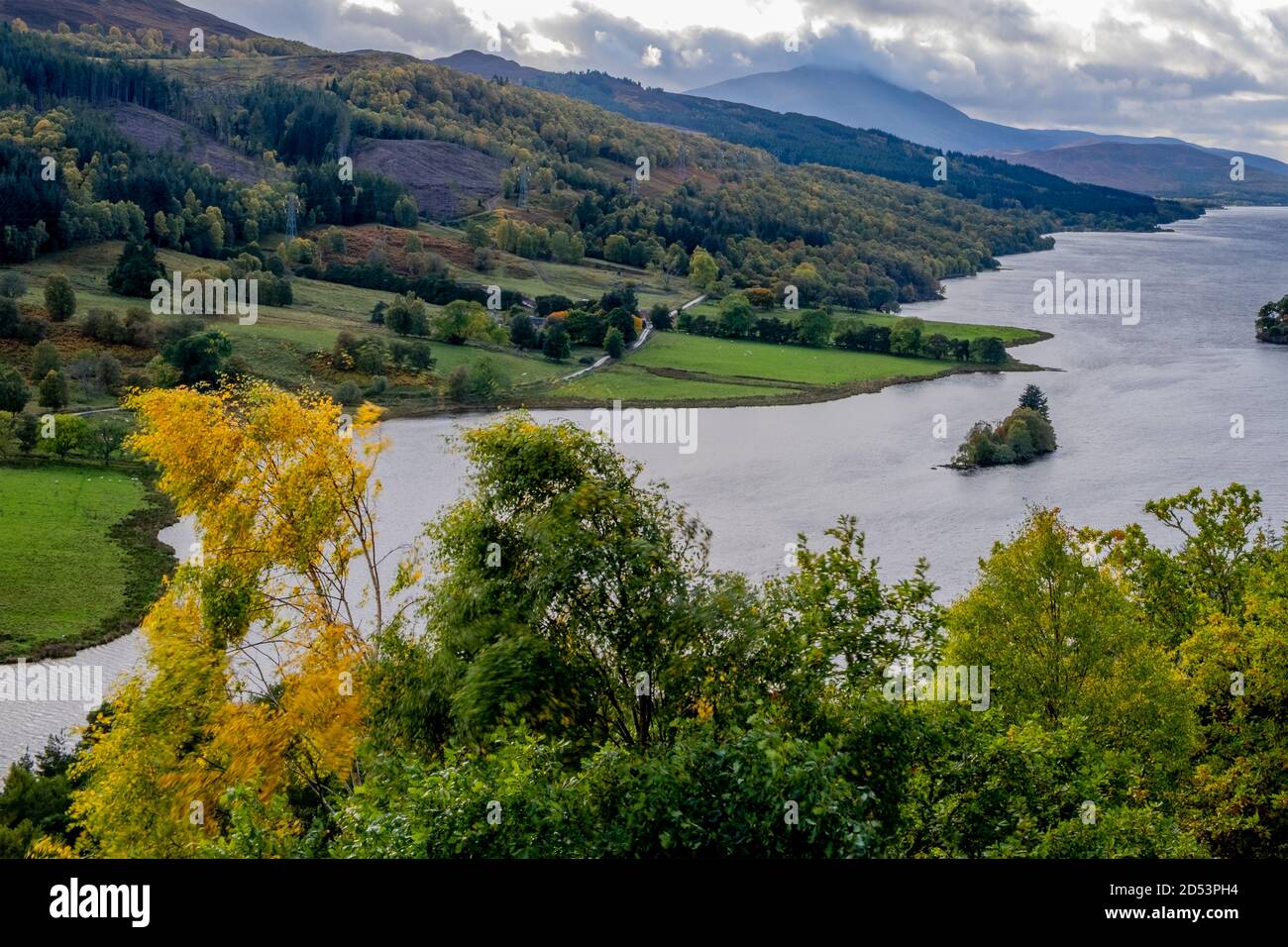The Queen's View, Loch Tummel, Pitlochry, Perthshire, Scozia, Regno Unito Foto Stock