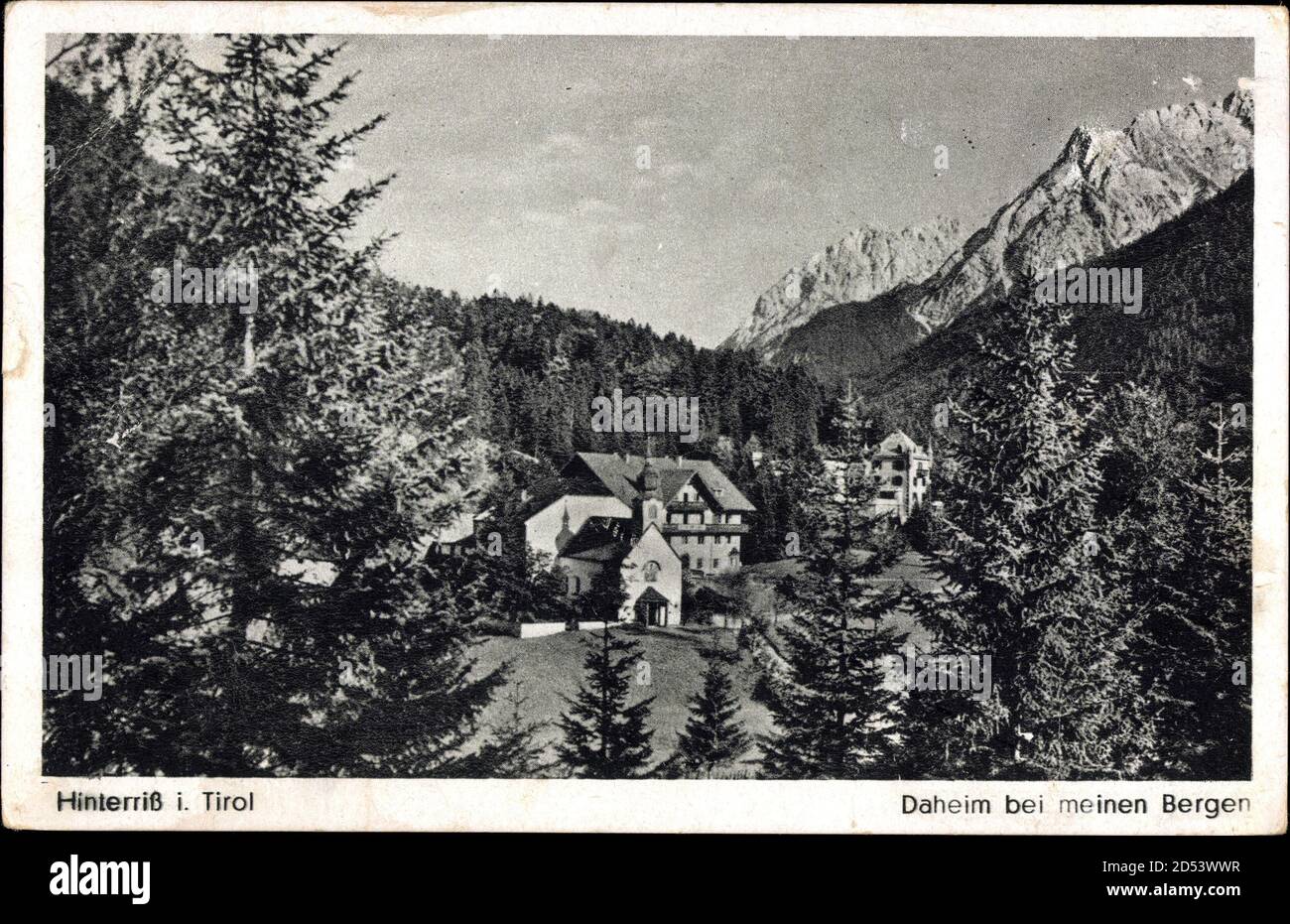 Hinterriss Tirol Österreich, Daheim bei meinen Bergen, Haus, Gebirge | utilizzo in tutto il mondo Foto Stock