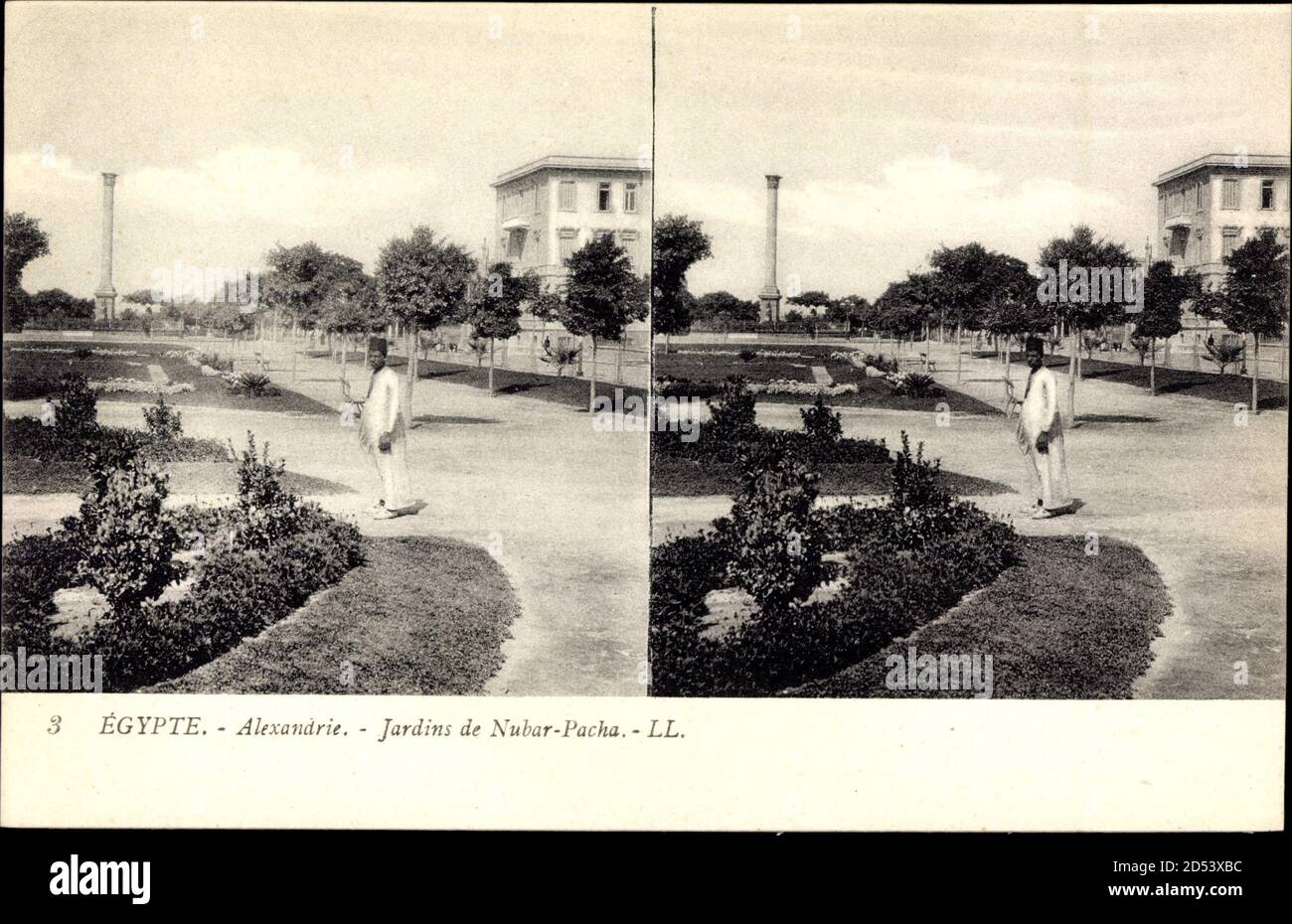 Alexandria Ägypten, Jardins de Nubar Pacha, Levy & Fils L.L. 3 | utilizzo in tutto il mondo Foto Stock