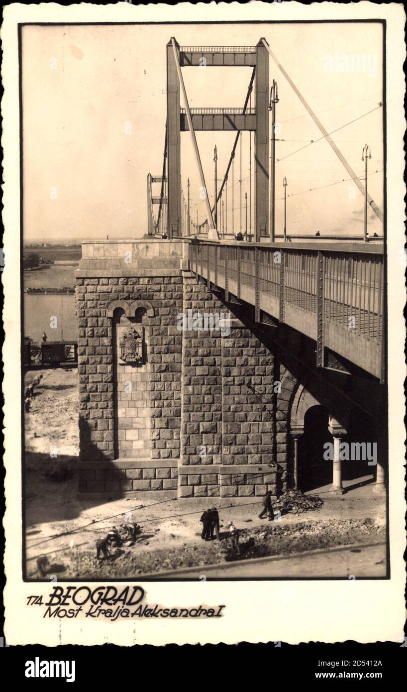 BELGRAD Serbien, Most Kralja Aleksandra I., Brücke | utilizzo in tutto il mondo Foto Stock