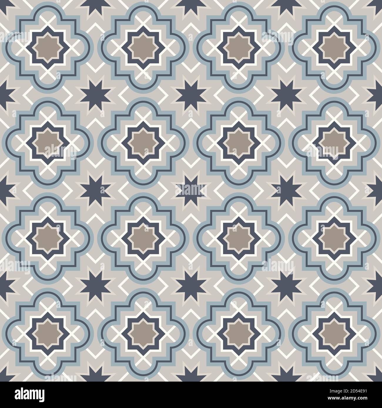 Modello moderno aggrovigliato, basato sui tradizionali pattern geometrici arabici orientali. Sfondo vettoriale senza giunture. Colori naturali neutri semplici - eas Illustrazione Vettoriale