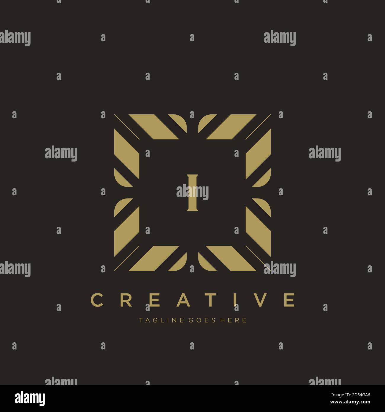 I lettera iniziale ornamento di lusso monogramma modello di logo arte vettoriale Illustrazione Vettoriale