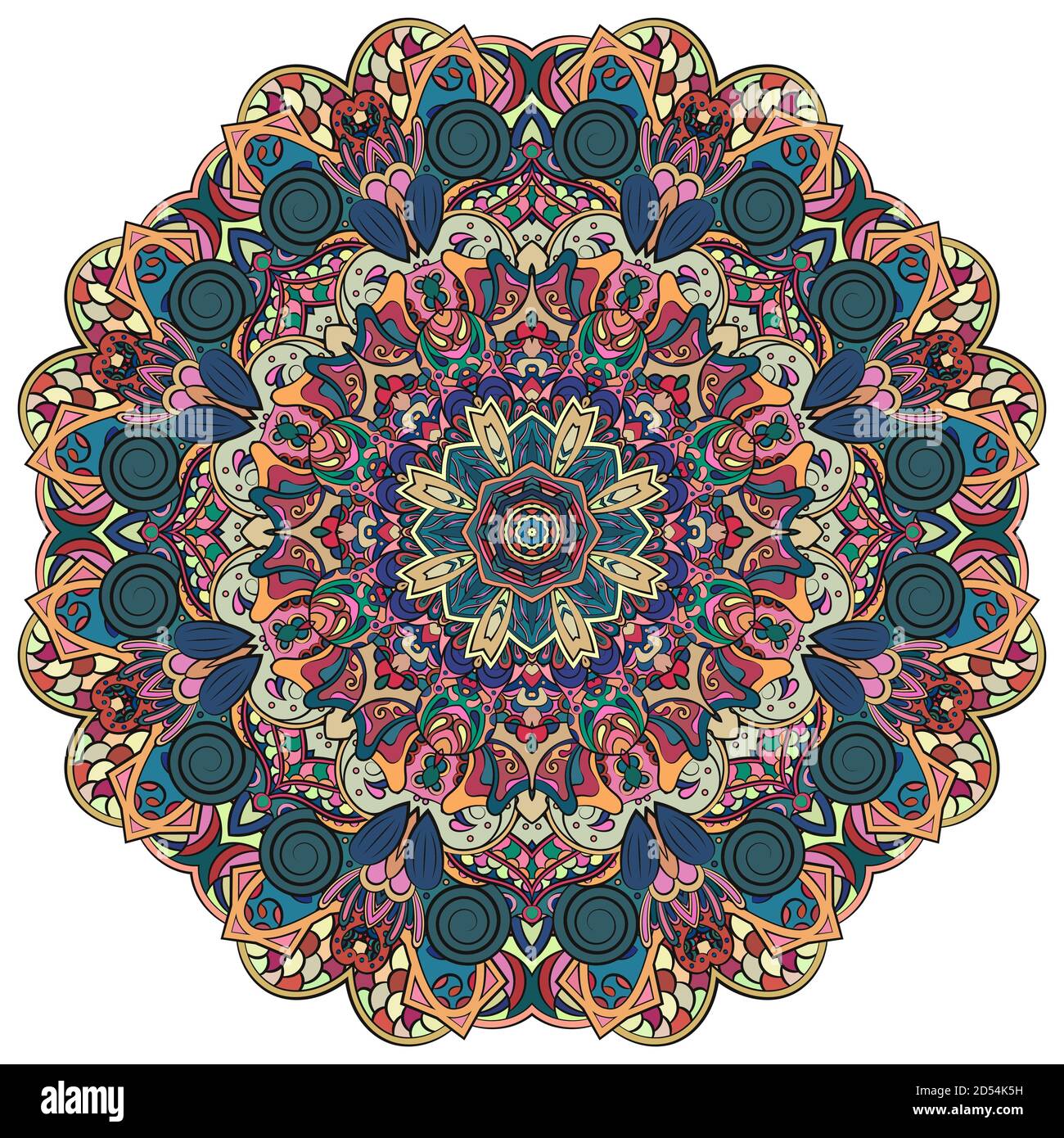 Mandala, ruota tracheata design mehndi Illustrazione Vettoriale Mandala, ruota tracheata design mehndi Illustrazione Vettoriale