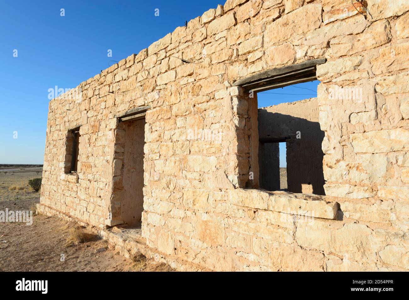 Carcory Homestead Ruin è una ex residenza di Sidney Kidman, patrimonio dell'umanità, sulla Eyre Developmental Road, Birdsville, Shire of Diamantina, Queensl Foto Stock