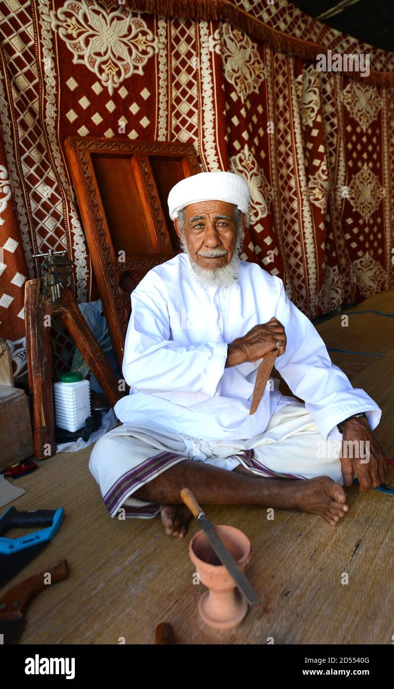 Ritratto di un anziano Omani. Foto Stock