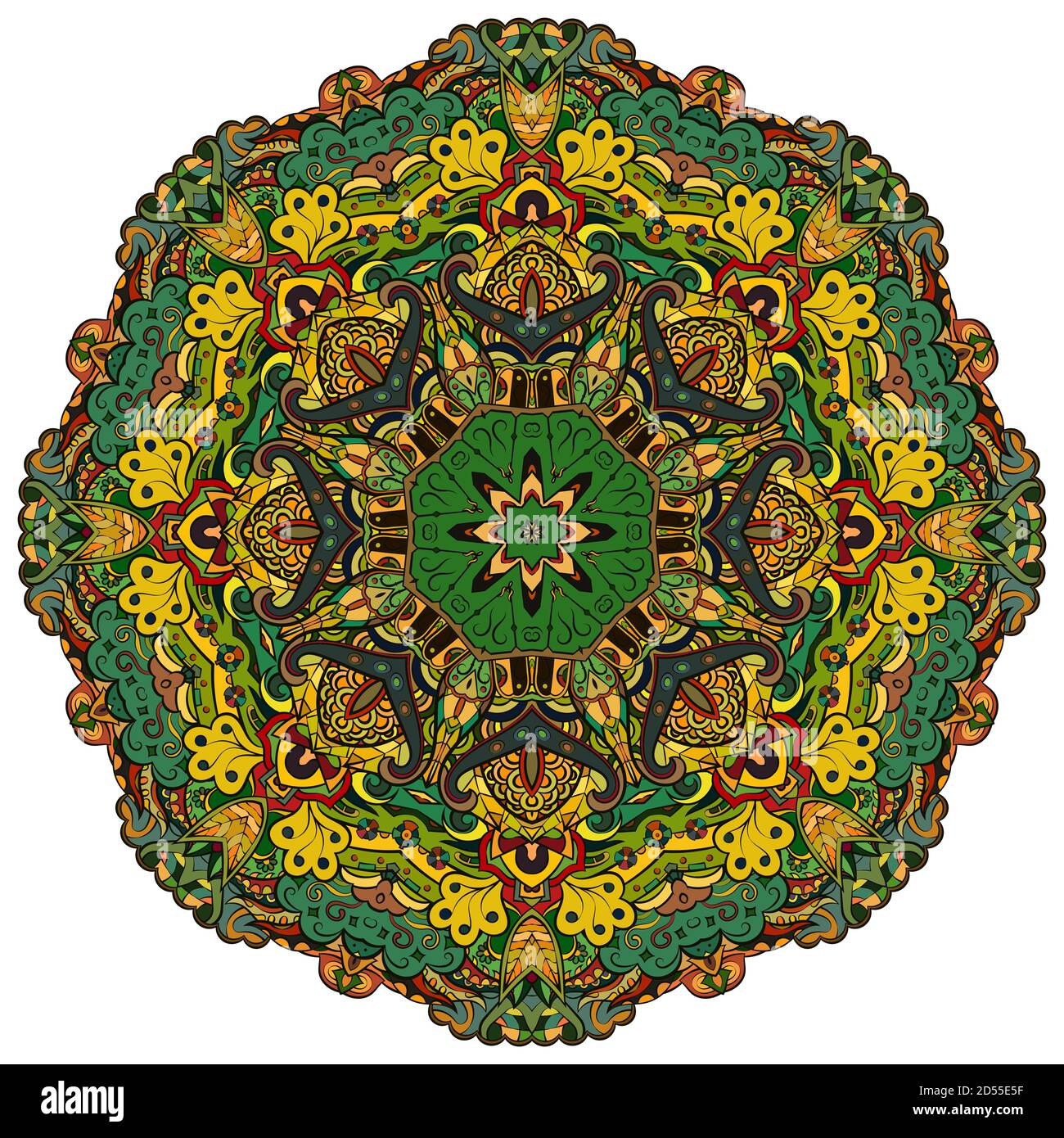 Mandala, ruota tracheata design mehndi Illustrazione Vettoriale Mandala, ruota tracheata design mehndi Illustrazione Vettoriale