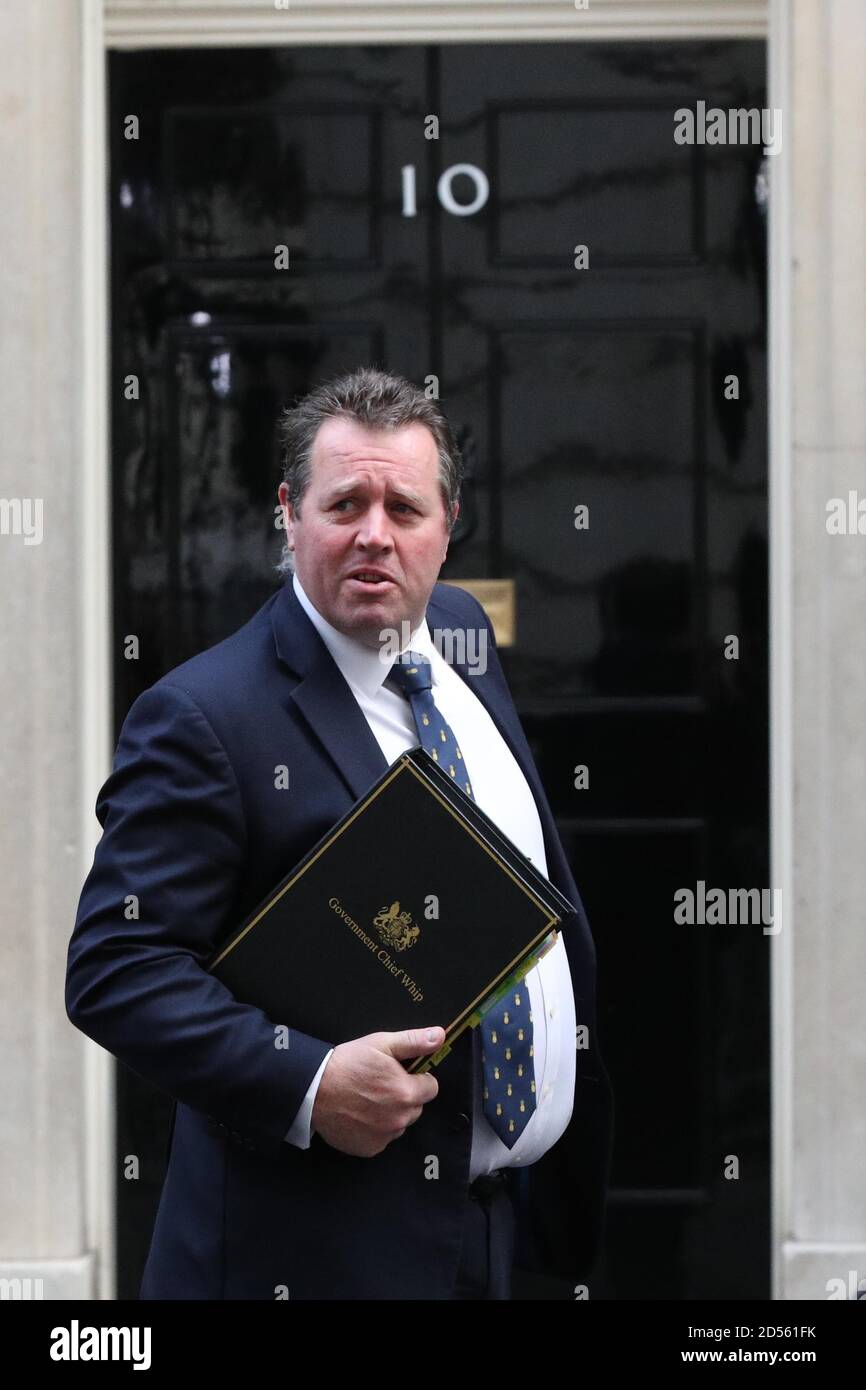 Chief Whip Mark Spencer arriva a Downing Street Londra arriva a Downing Street Londra a Downing Street, Londra, prima di un incontro del Gabinetto al Foreign and Commonwealth Office. Foto Stock