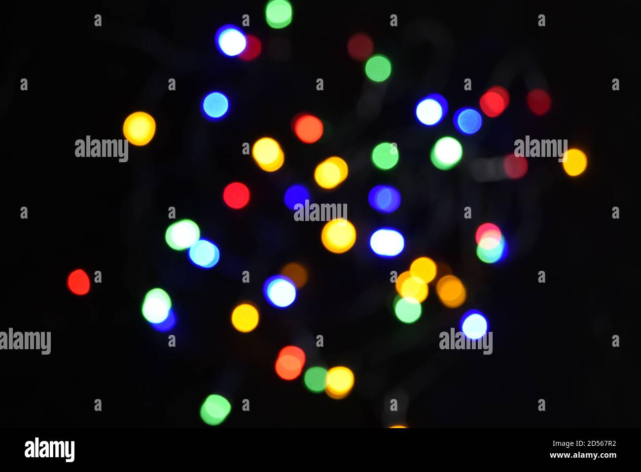 Luci LED multicolore con messa a fuoco morbida Foto Stock