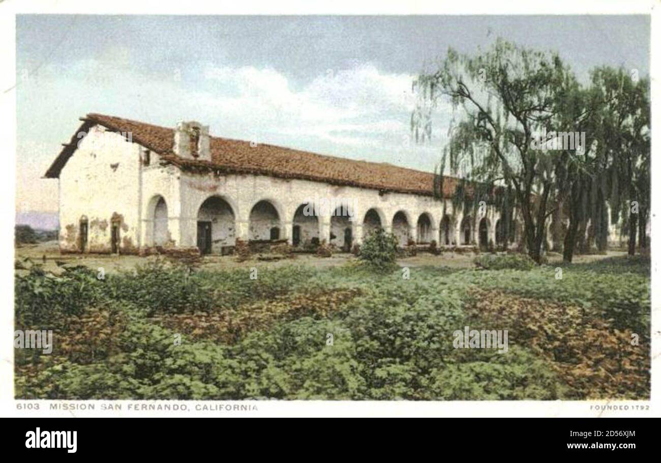 Postcard missione San Fernando, circa 1900 Foto Stock