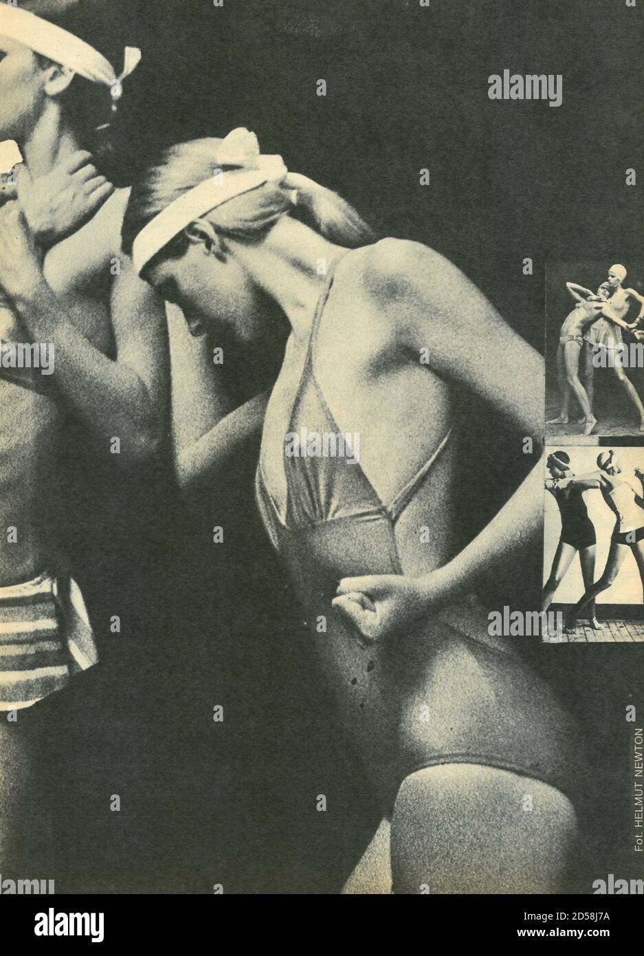 Vintage fashion photography retrò collage clipping 1960 1970 zdjęcie modowe vintage wycinek z gazety centerfold Foto Stock