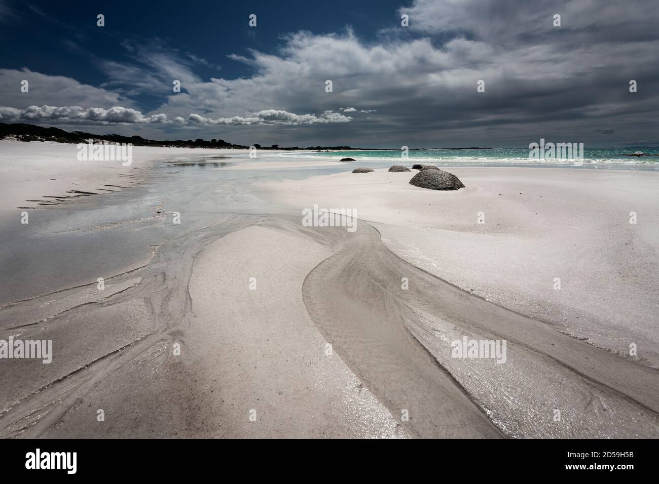 Bellissima spiaggia a Stumpys Bay nel Parco Nazionale di Mount William. Foto Stock