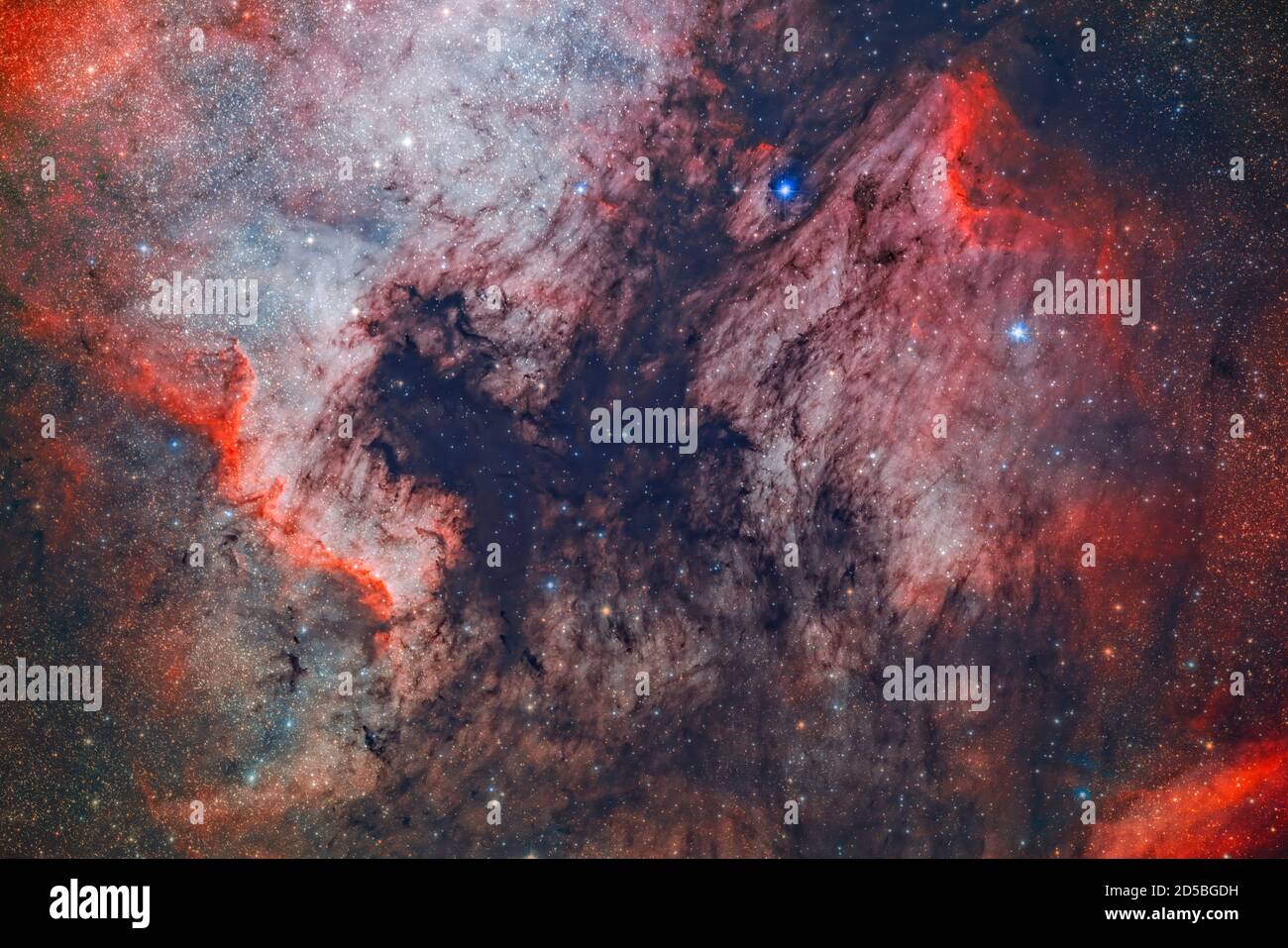 Per il Nord America e la nebulosa Pellicano Nebula Foto Stock