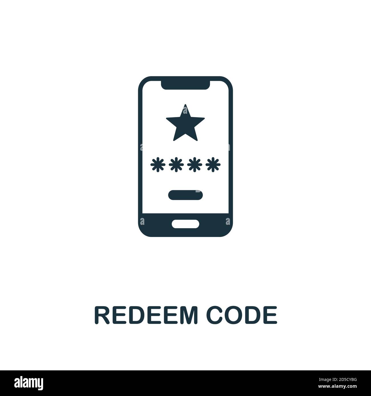 Icona Riscatta codice. Semplice elemento della raccolta dei programmi fedeltà. Icona Riscatta codice per modelli, infografiche e altro ancora Illustrazione Vettoriale
