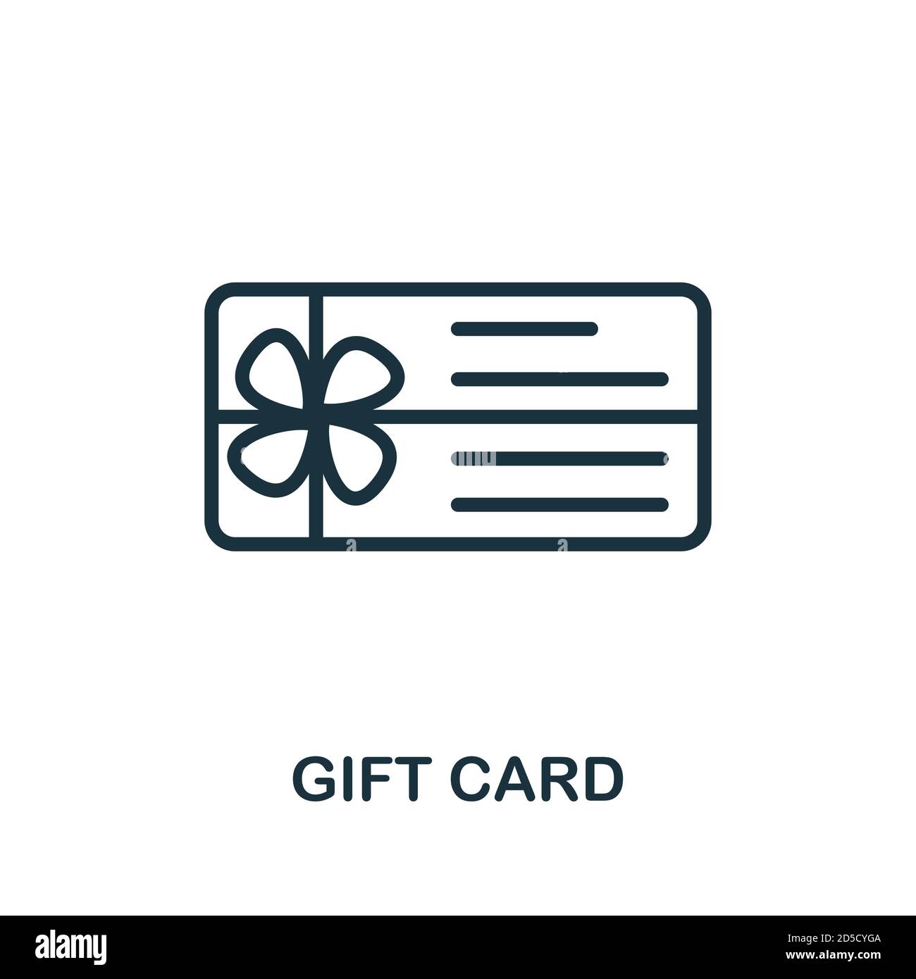 Icona carta regalo. Semplice elemento della raccolta dei programmi fedeltà. Icona carta regalo piena per modelli, infografiche e altro ancora Illustrazione Vettoriale