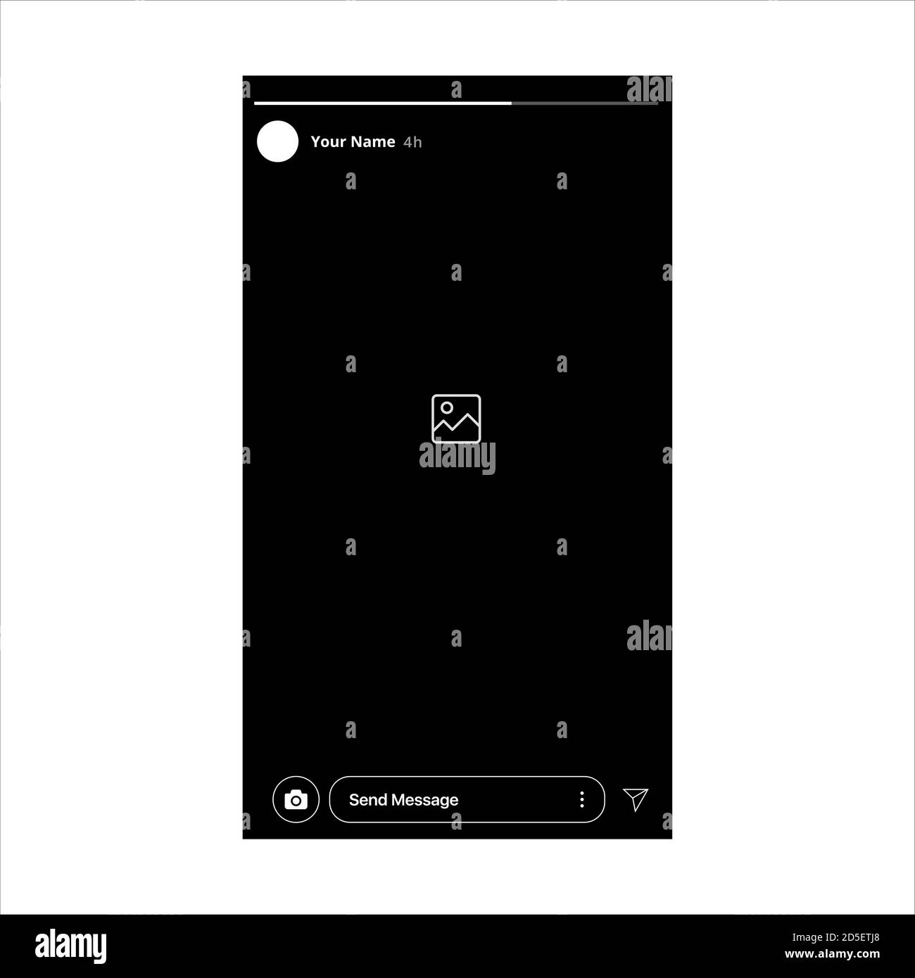 Illustrazione dell'interfaccia della schermata Storia della fotocamera Illustrazione Vettoriale
