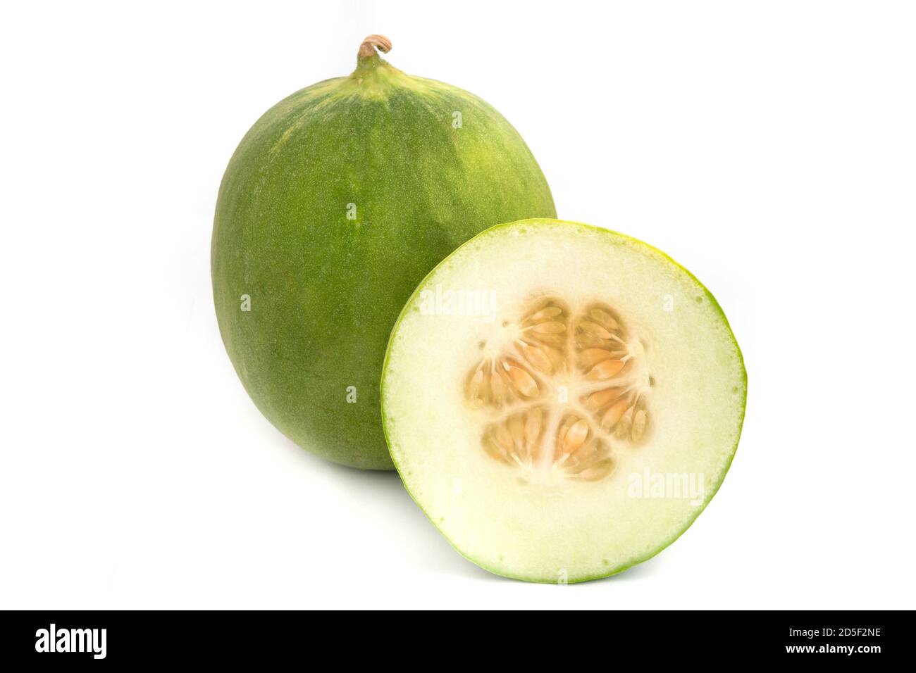 Il barattiere è una varietà di muskmelon (Cucumis melo) che si trova nell'Italia meridionale. Foto Stock