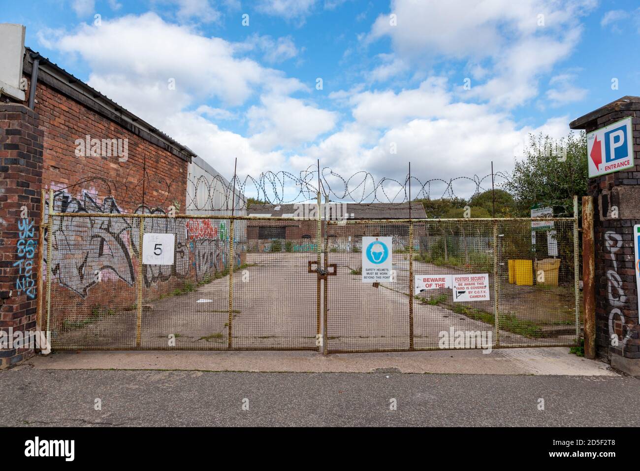Terreno industriale, Digbeth, Birmingham, Regno Unito 2020 Foto Stock