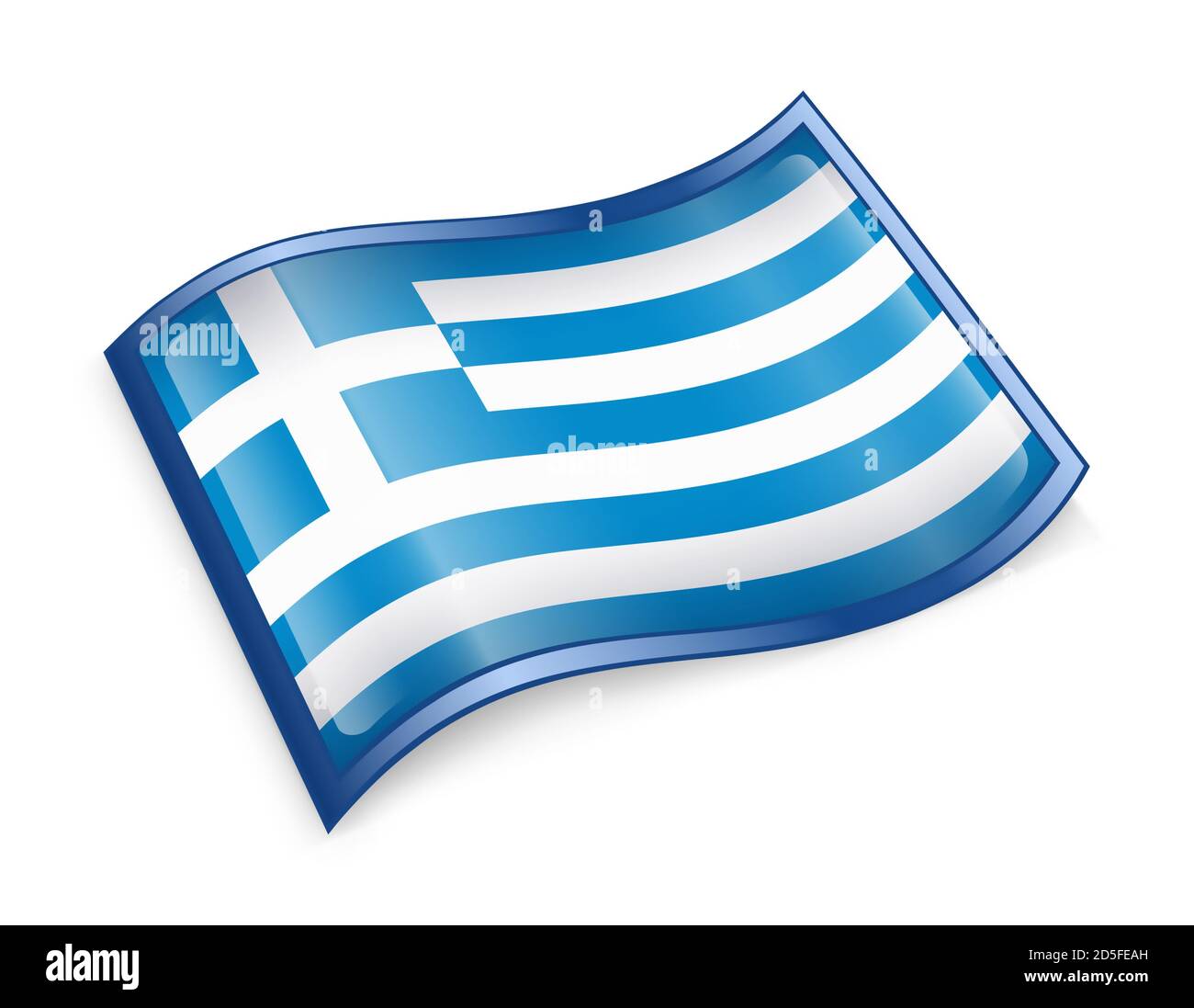 Grecia icona bandiera Foto Stock