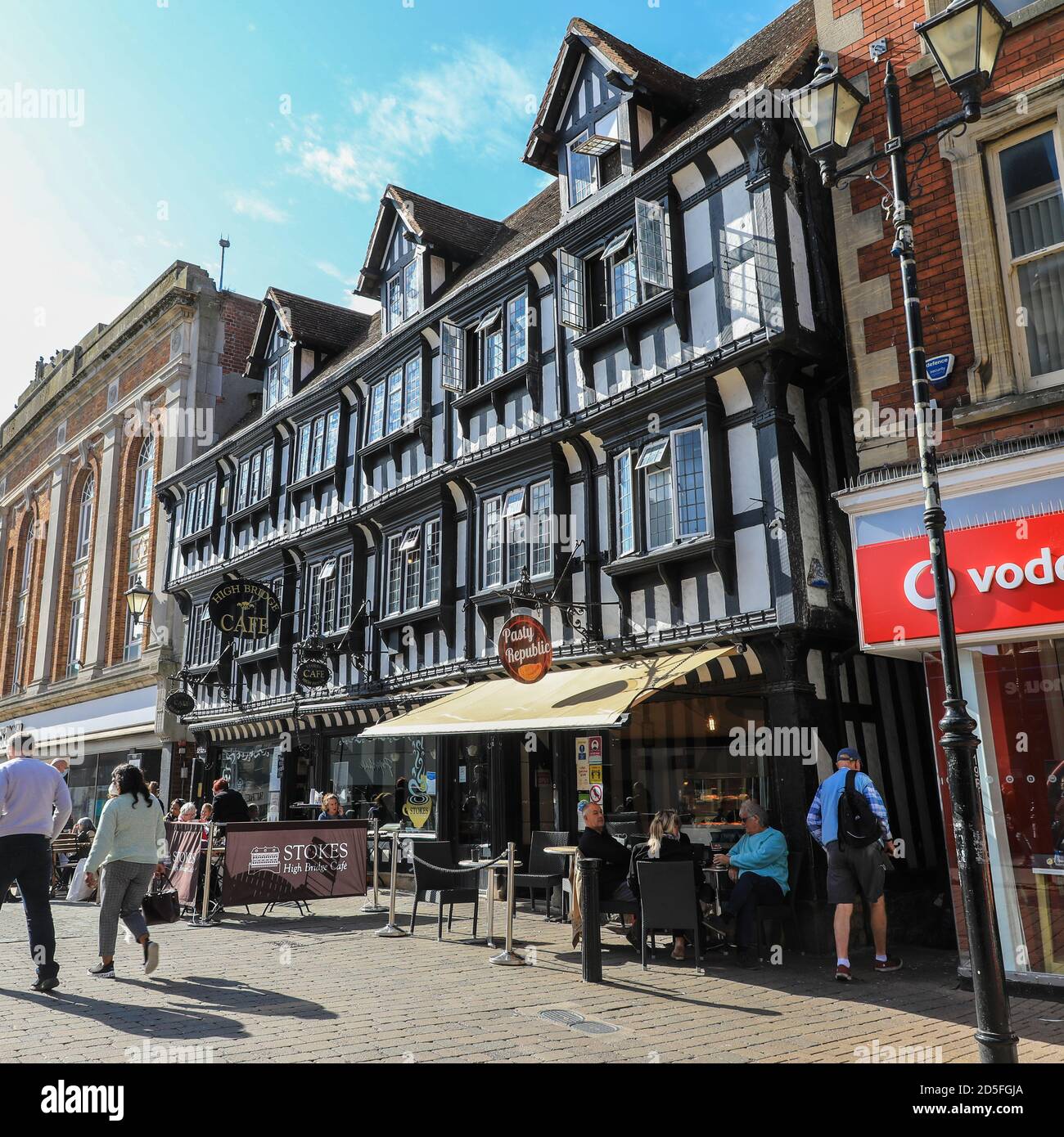 The Stokes High Bridge Café, City of Lincoln, Lincolnshire, Inghilterra, Regno Unito Foto Stock