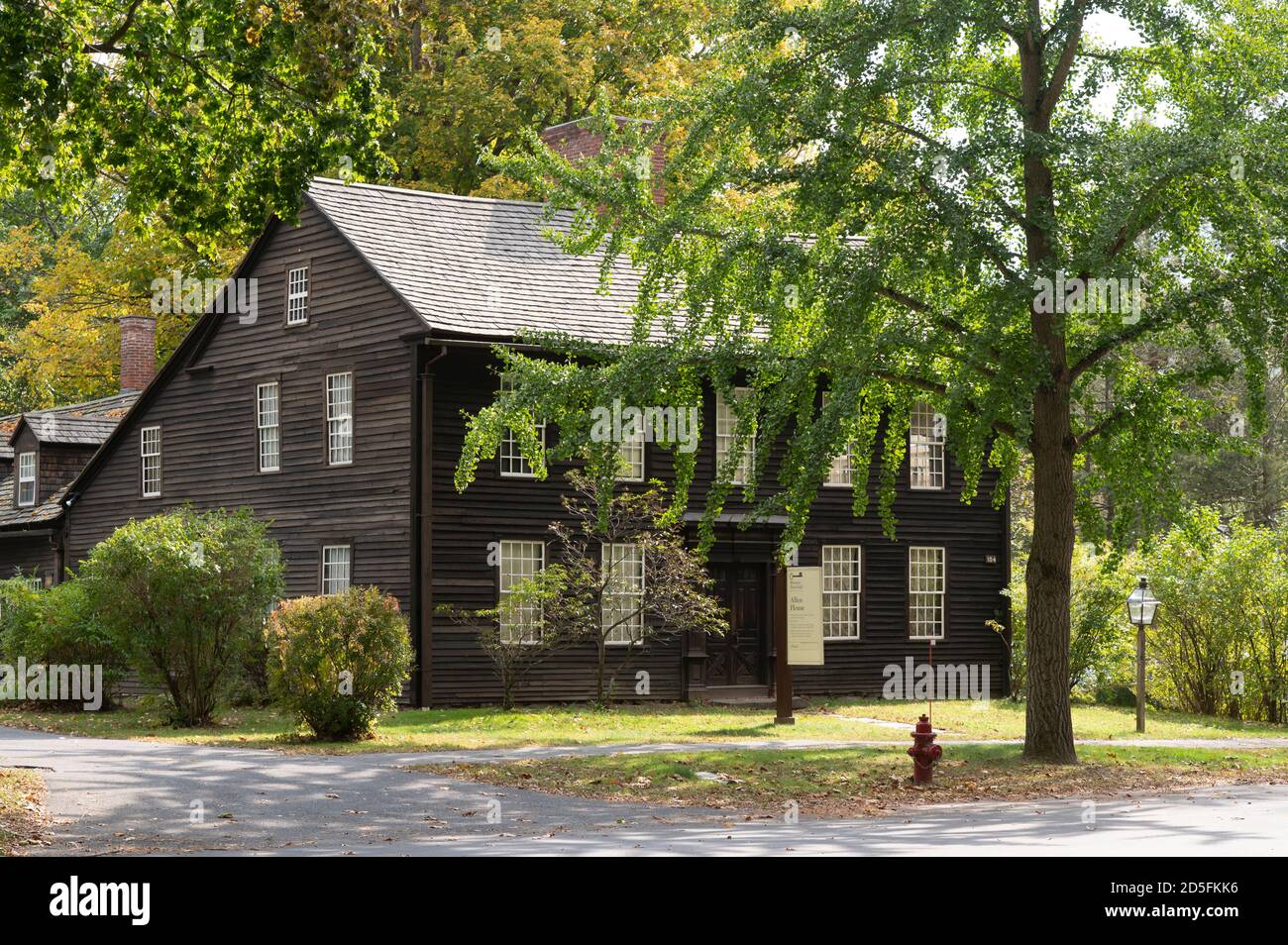 Storico Deerfield Village, Deerfield, Massachusetts, USA, un esempio di architettura coloniale americana Foto Stock