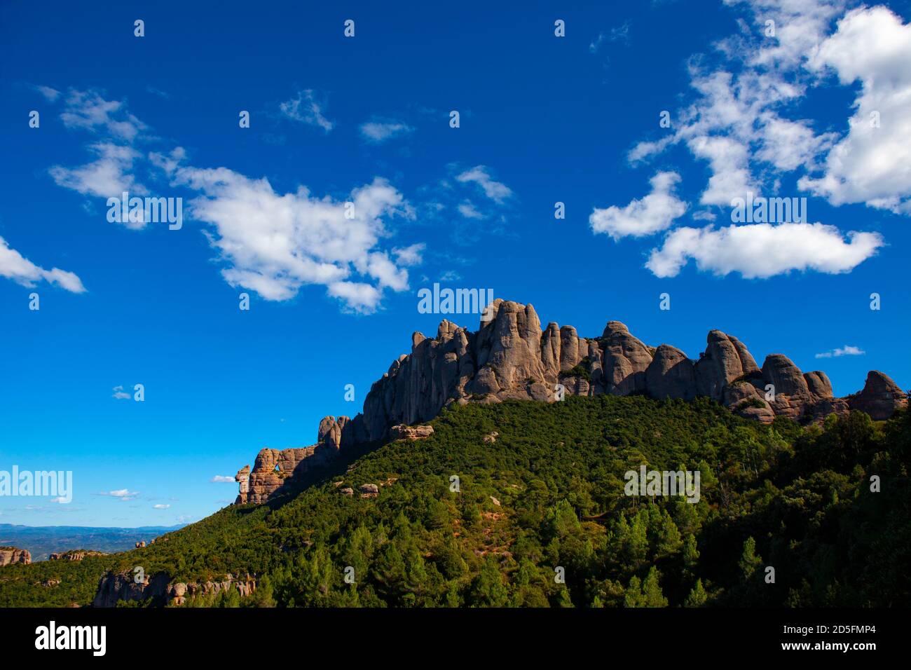 La montagna di Montserrat, vicino a Barcellona, Catalogna, Spagna Foto Stock