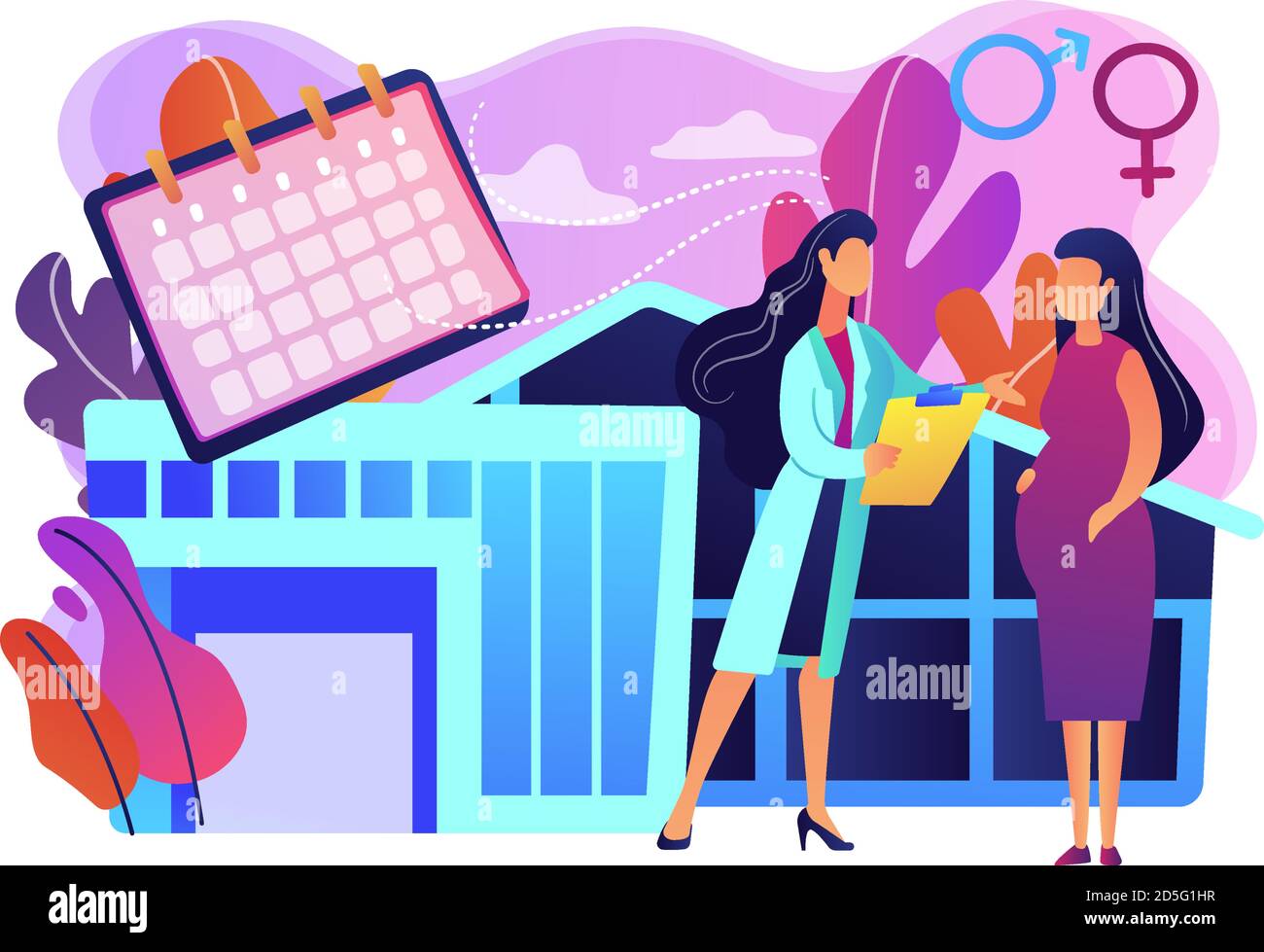 Illustrazione del vettore di concetto dei servizi di maternità. Illustrazione Vettoriale