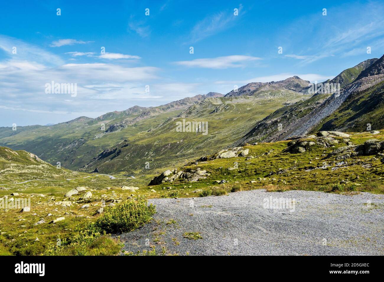 La splendida vista dal Fluela passano vicino a Davos - Grigioni, Svizzera, Europa. Foto Stock