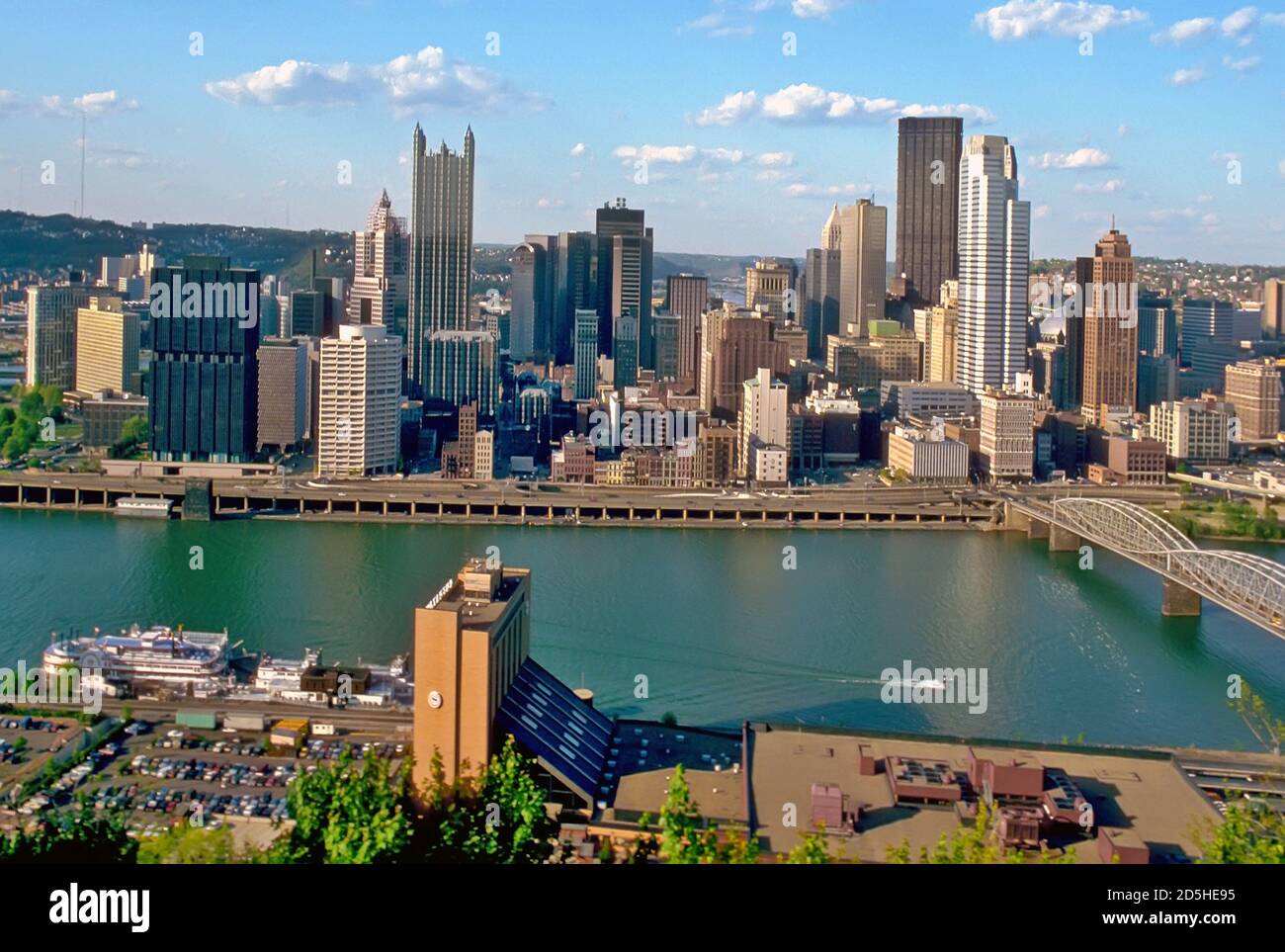 Pittsburgh, Pennsylvania skyline Monongahela fiume Foto Stock